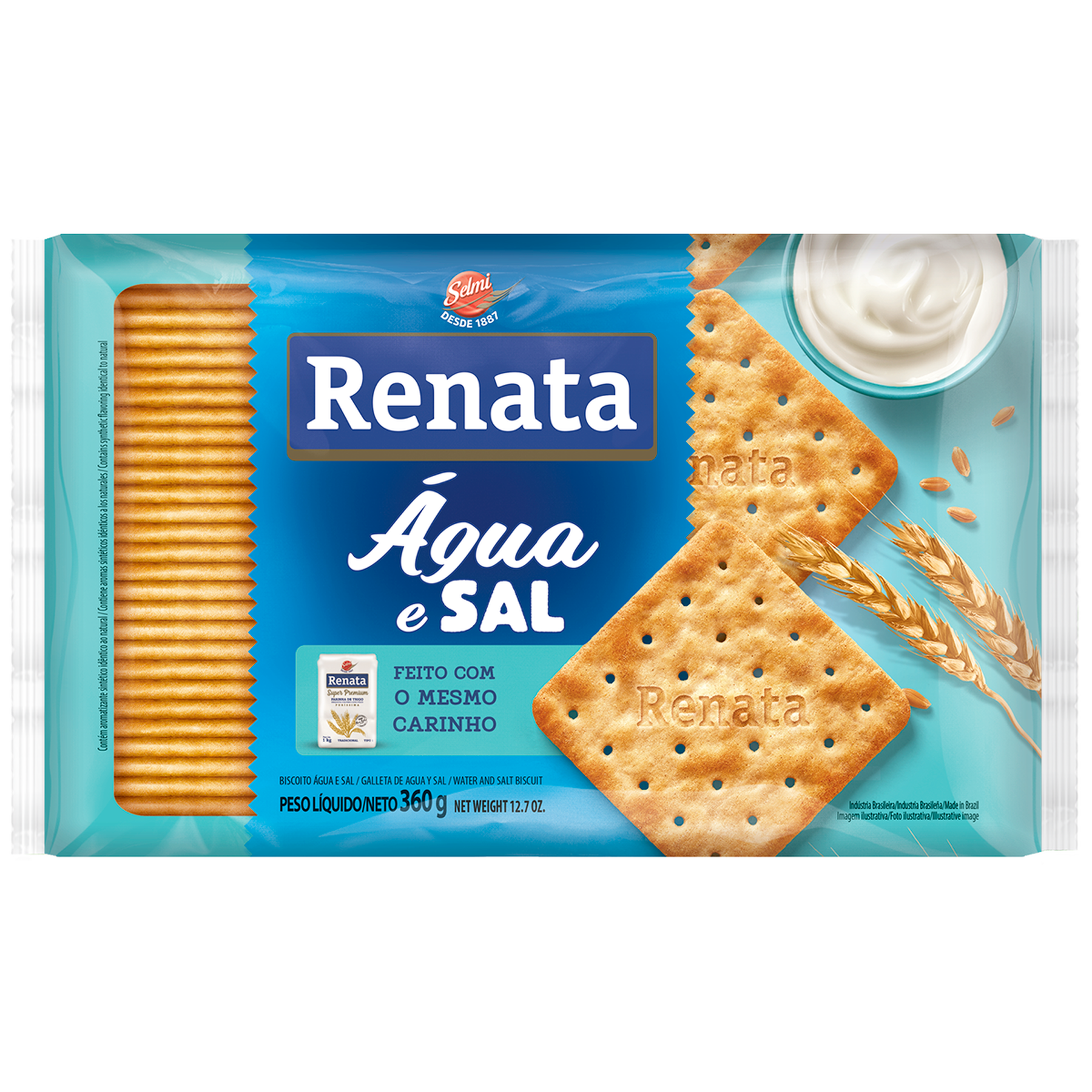 Biscoito &Aacute;gua e Sal Renata Pacote 360g&nbsp;