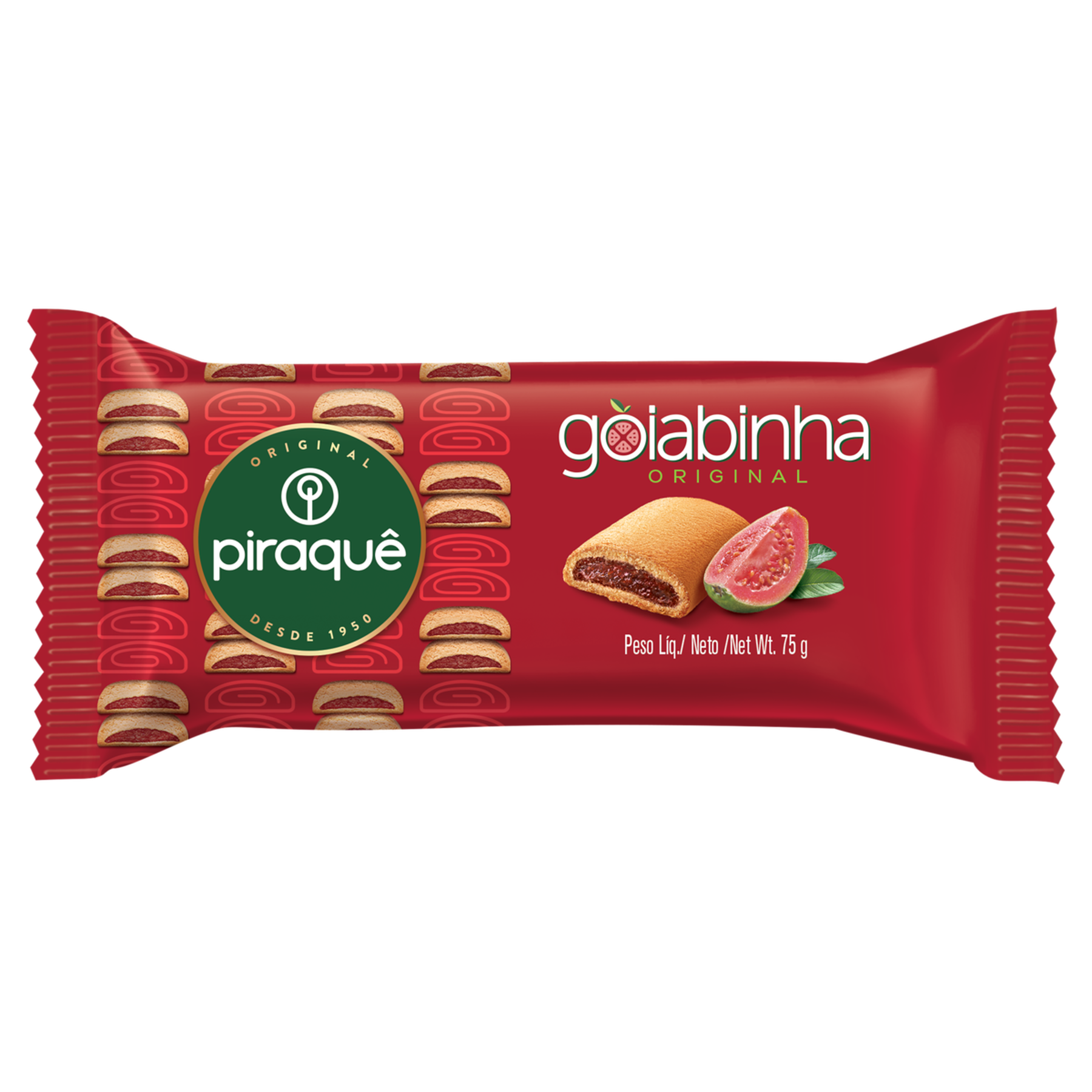 Biscoito Recheio Goiabinha Piraquê Pacote 75g