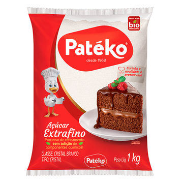 Açúcar Extrafino Patéko Pacote 1kg