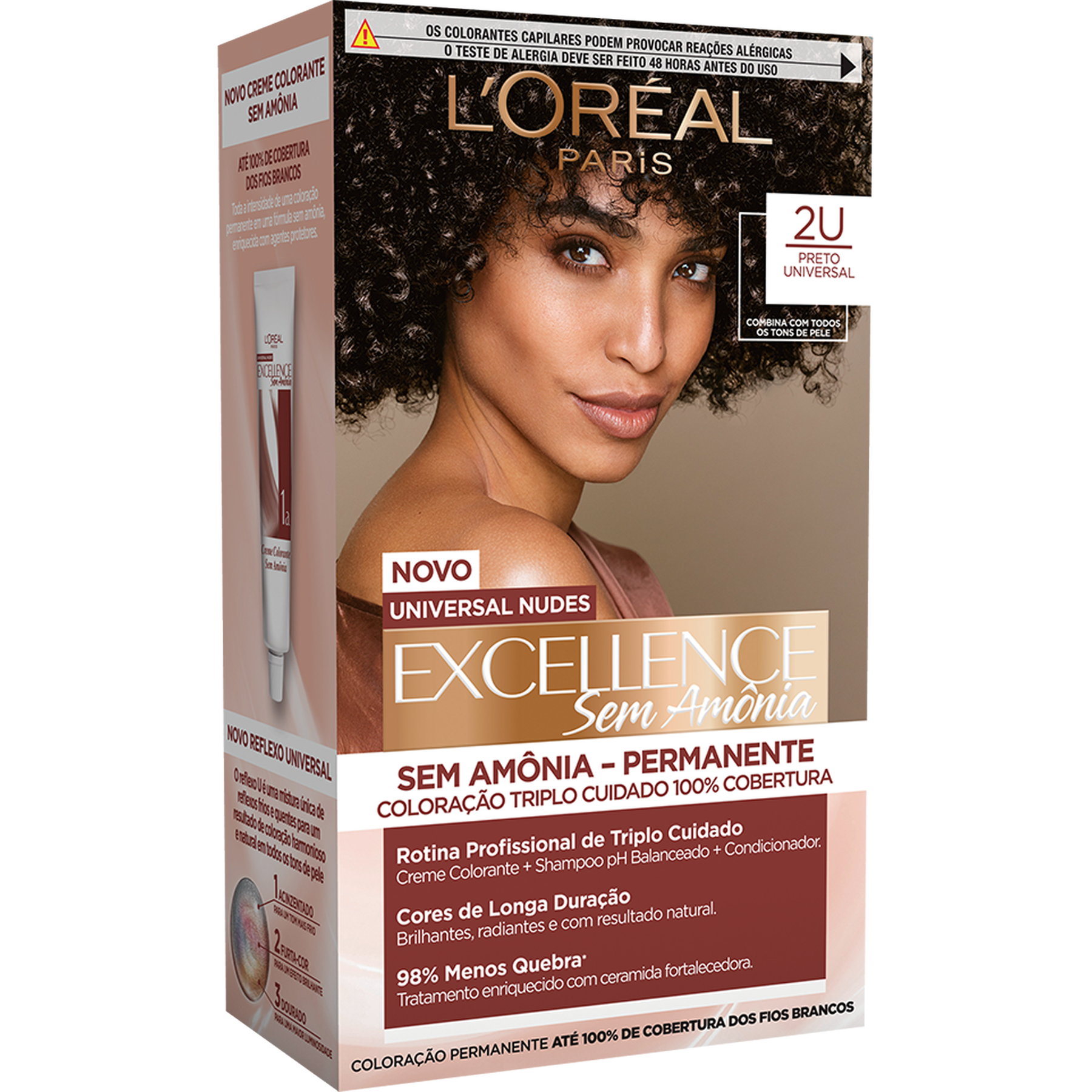 Tintura para Cabelo Preto Universal 2 Imédia Sem Amônia