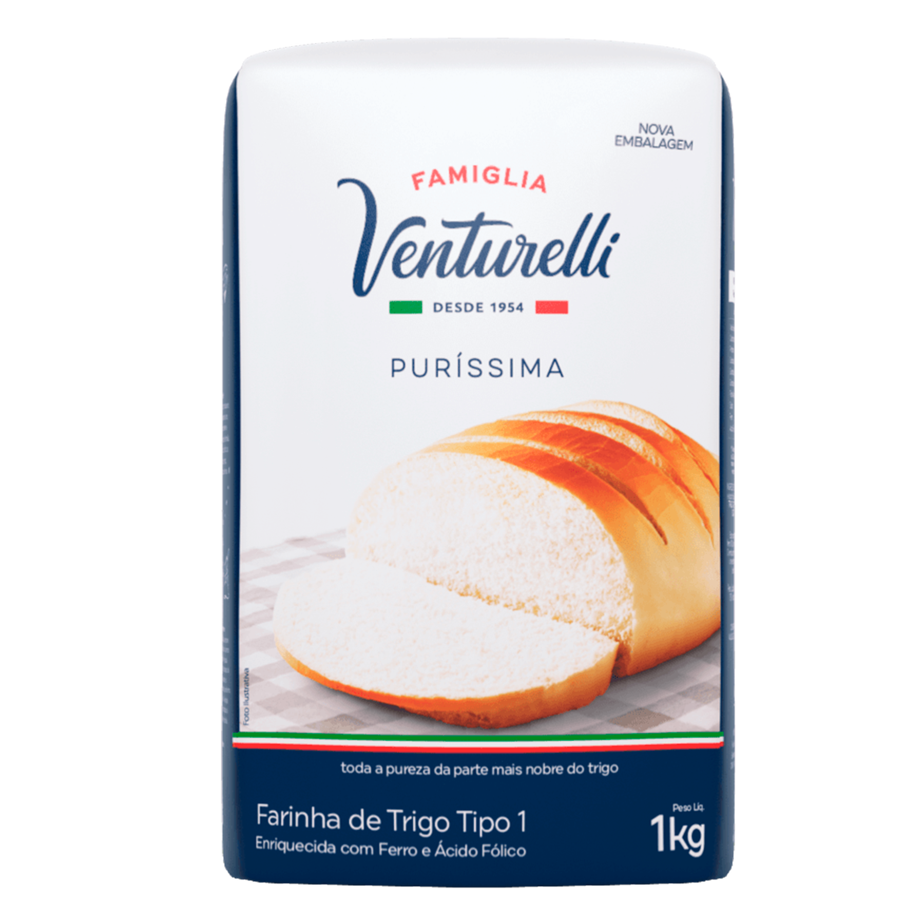 Farinha de Trigo Puríssima Famiglia Venturelli Pacote 1kg