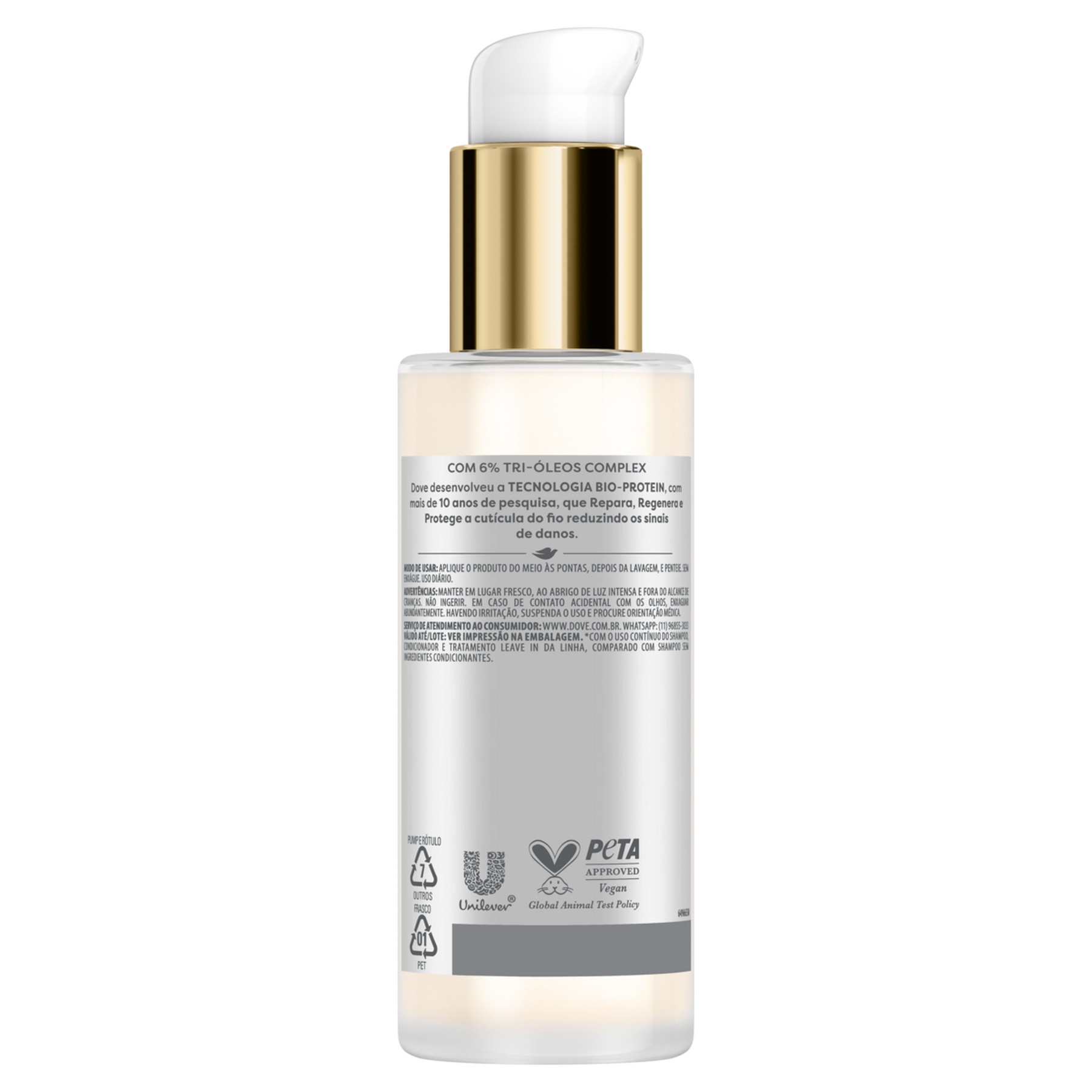 Leave-In Tratamento Nutri&ccedil;&atilde;o + Tri-&Oacute;leos Dove Frasco 110ml
