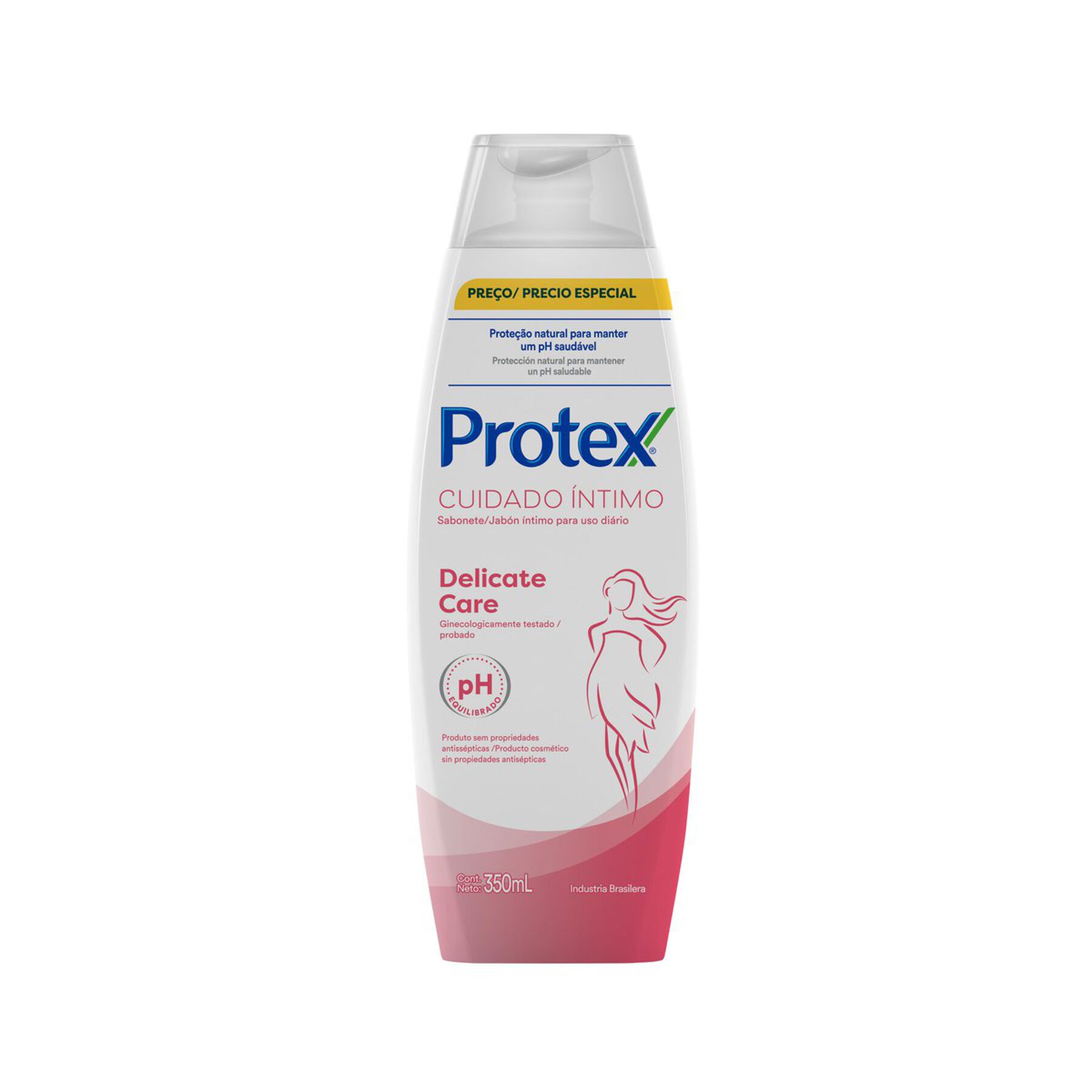 Sabonete Líquido Íntimo Delicate Care Cuidado Íntimo Protex Frasco 350ml