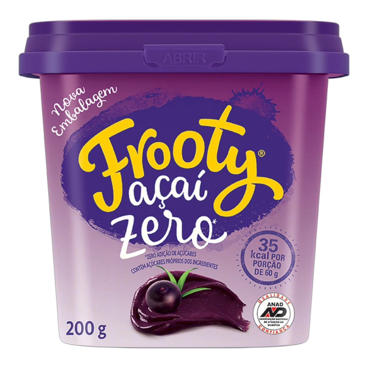 Sorbet A&ccedil;a&iacute; Frooty Zero Pote 200g