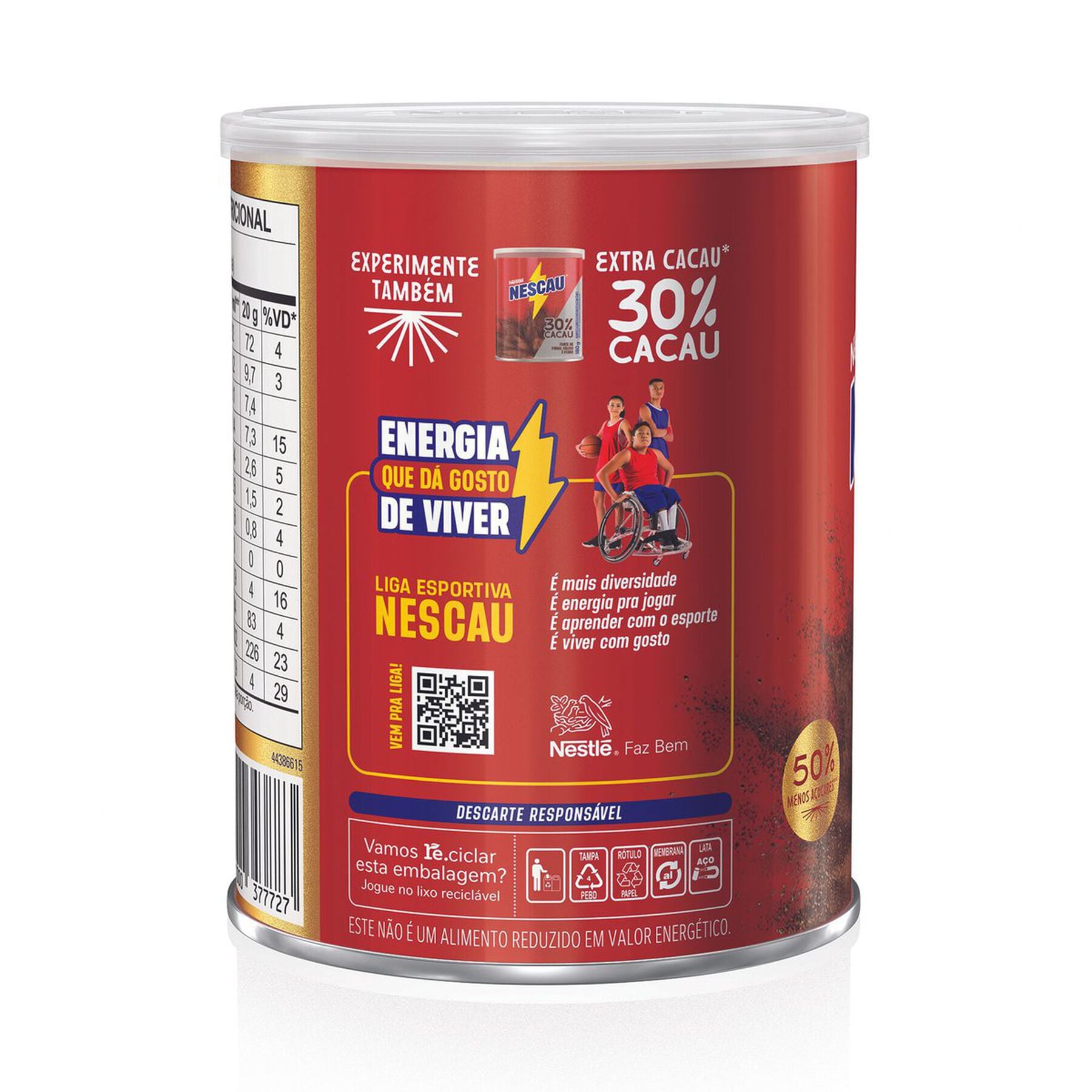 Achocolatado em P&oacute; Nescau 60% 180g&nbsp;