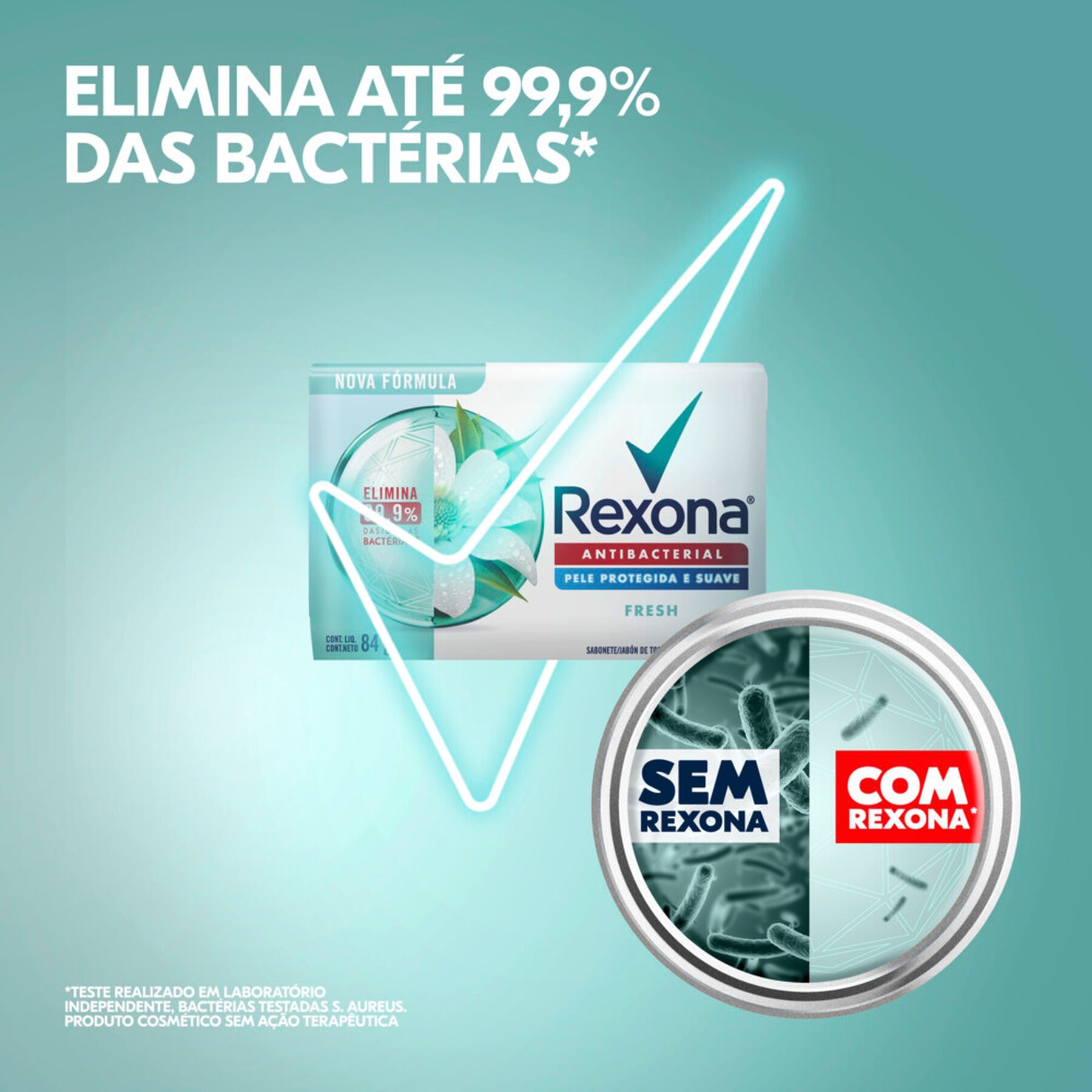 Sabonete em Barra Antibacterial Fresh Rexona Cartucho 84g