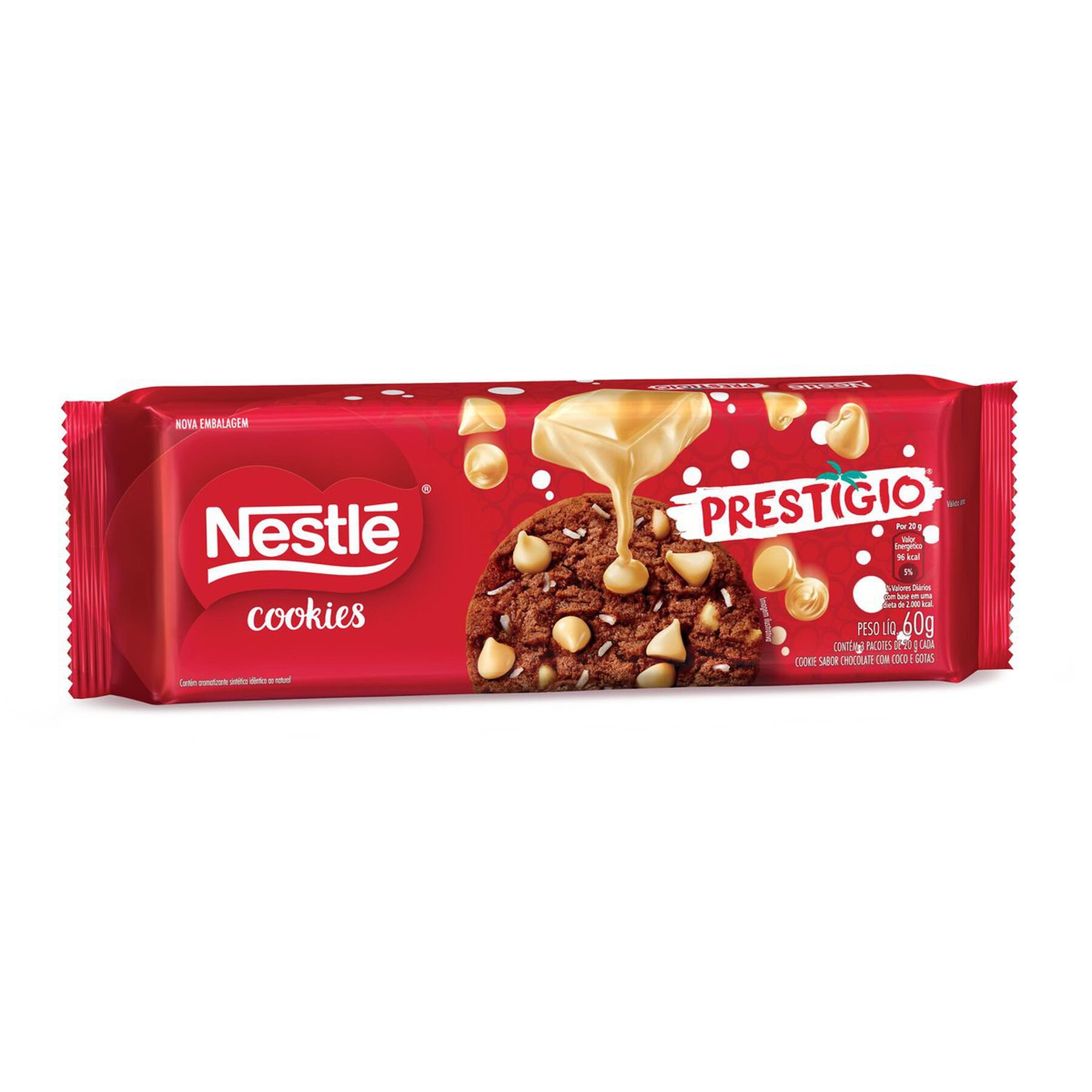 Biscoito Cookie Prestígio Nestlé Pacote 60g