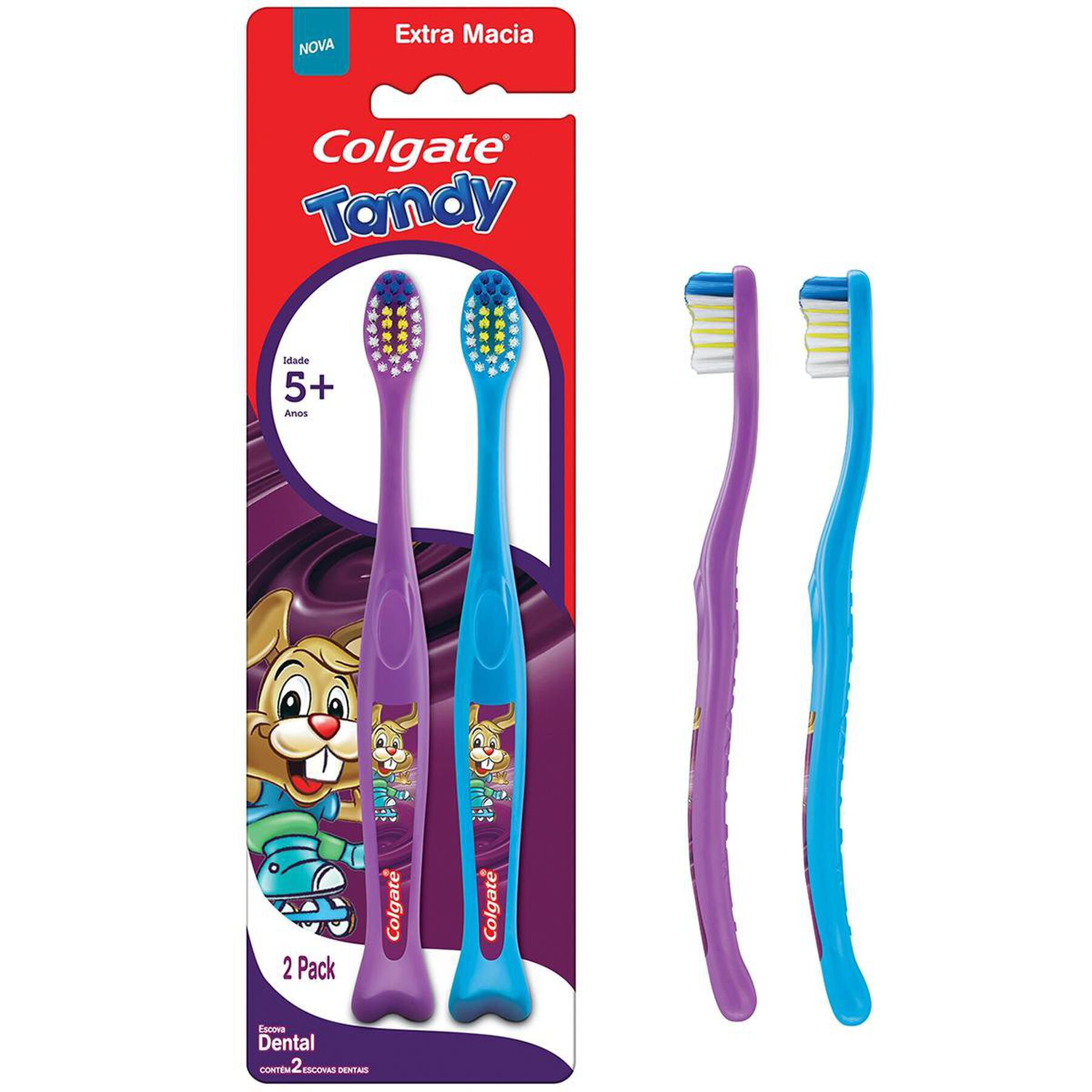 Escova Dental Infantil Extra Macia Tandy Colgate C/2 Unidades