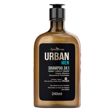 Shampoo 3 em 1 Urban Men IPA 240ml