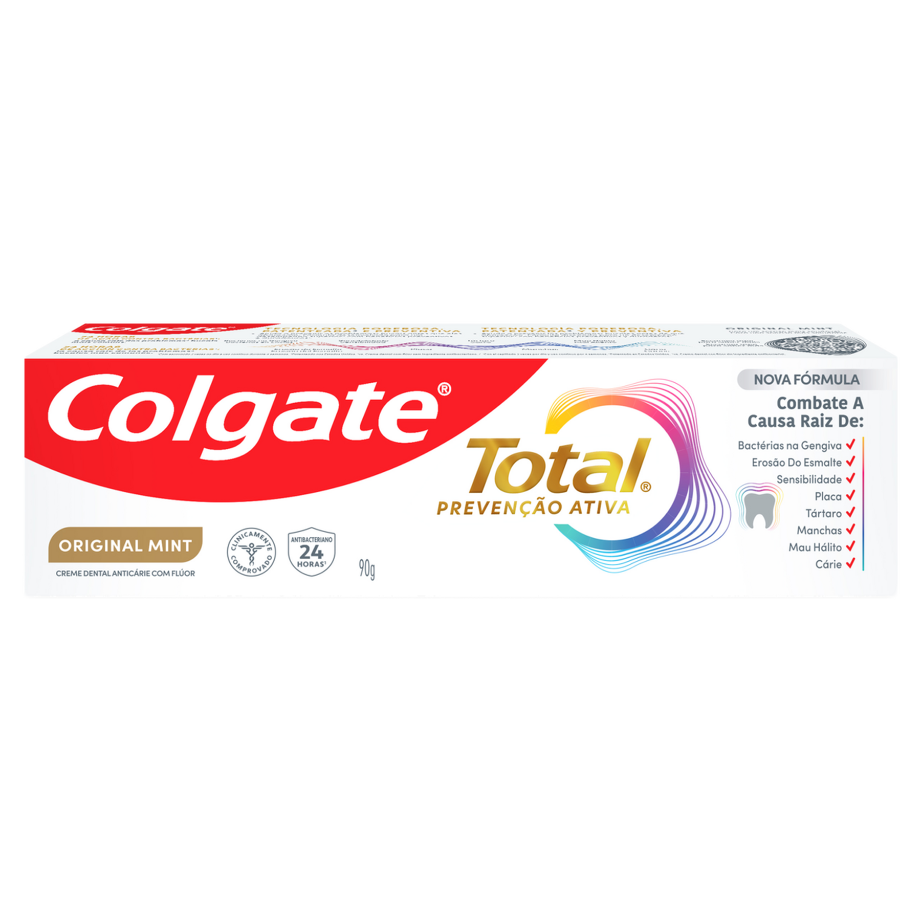 Creme Dental Original Mint Total Preven&ccedil;&atilde;o Ativa Colgate Caixa 90g&nbsp;