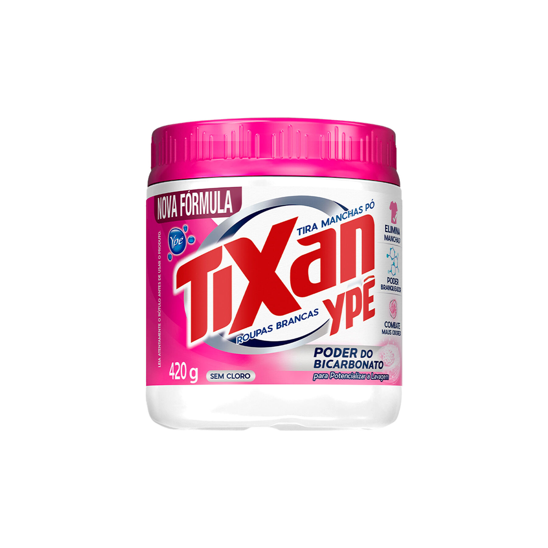 Tira Manchas em P&oacute; Roupas Brancas Tixan Yp&ecirc; Pote 420g&nbsp;