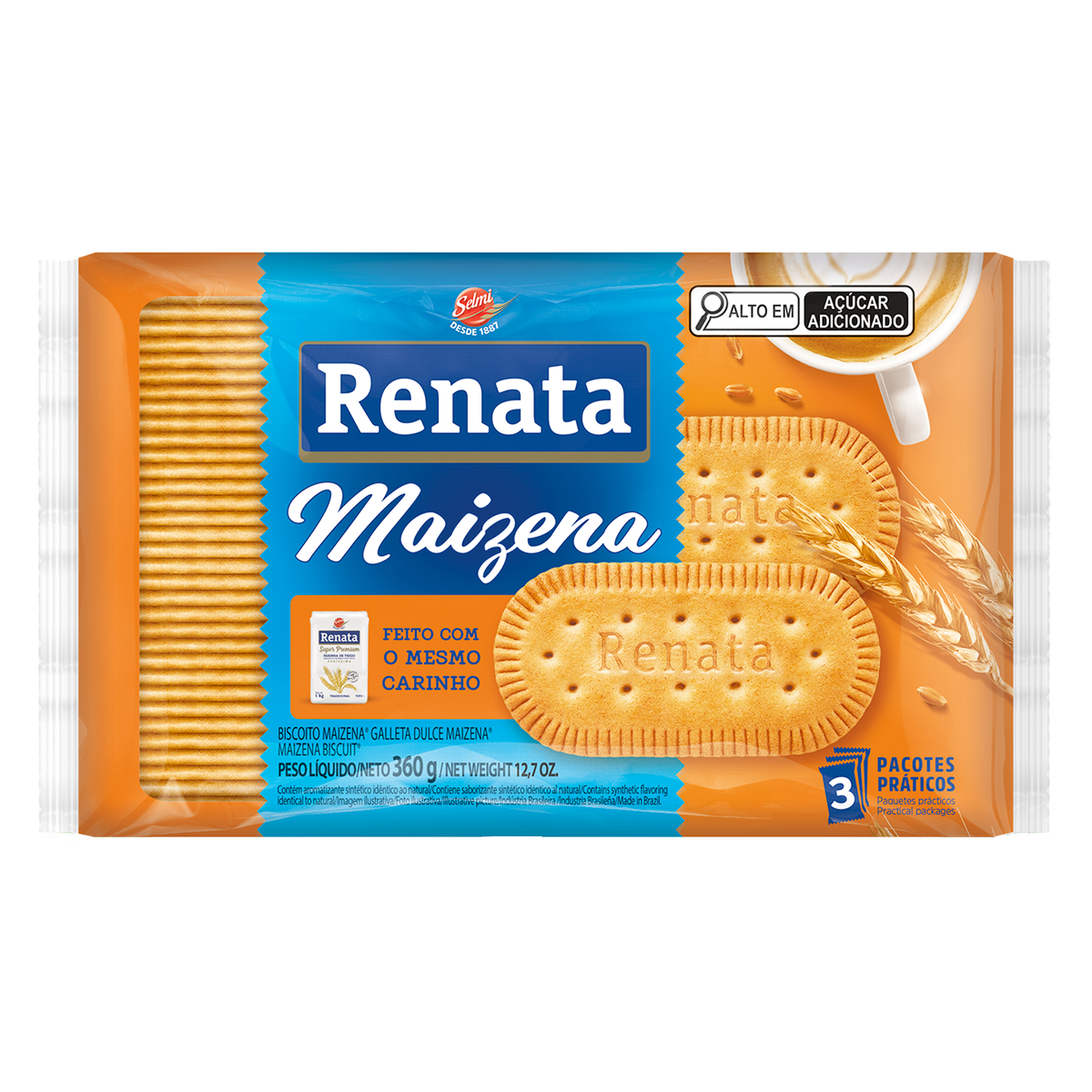 Biscoito Maizena Renata Pacote 360g&nbsp;