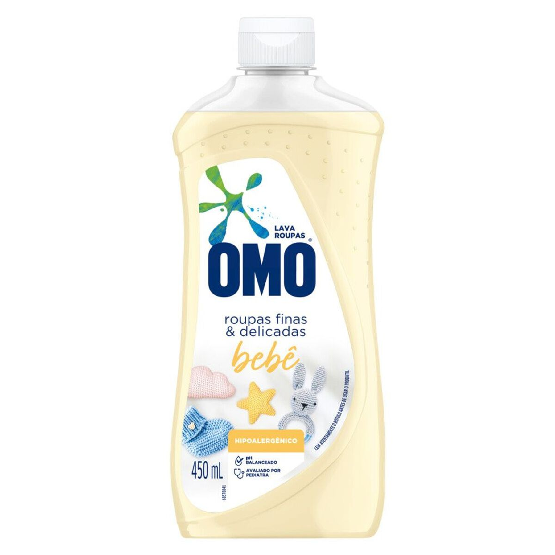 Lava Roupas L&iacute;quido Finas e Delicadas Beb&ecirc; Omo Frasco 450ml&nbsp;&nbsp;&nbsp;