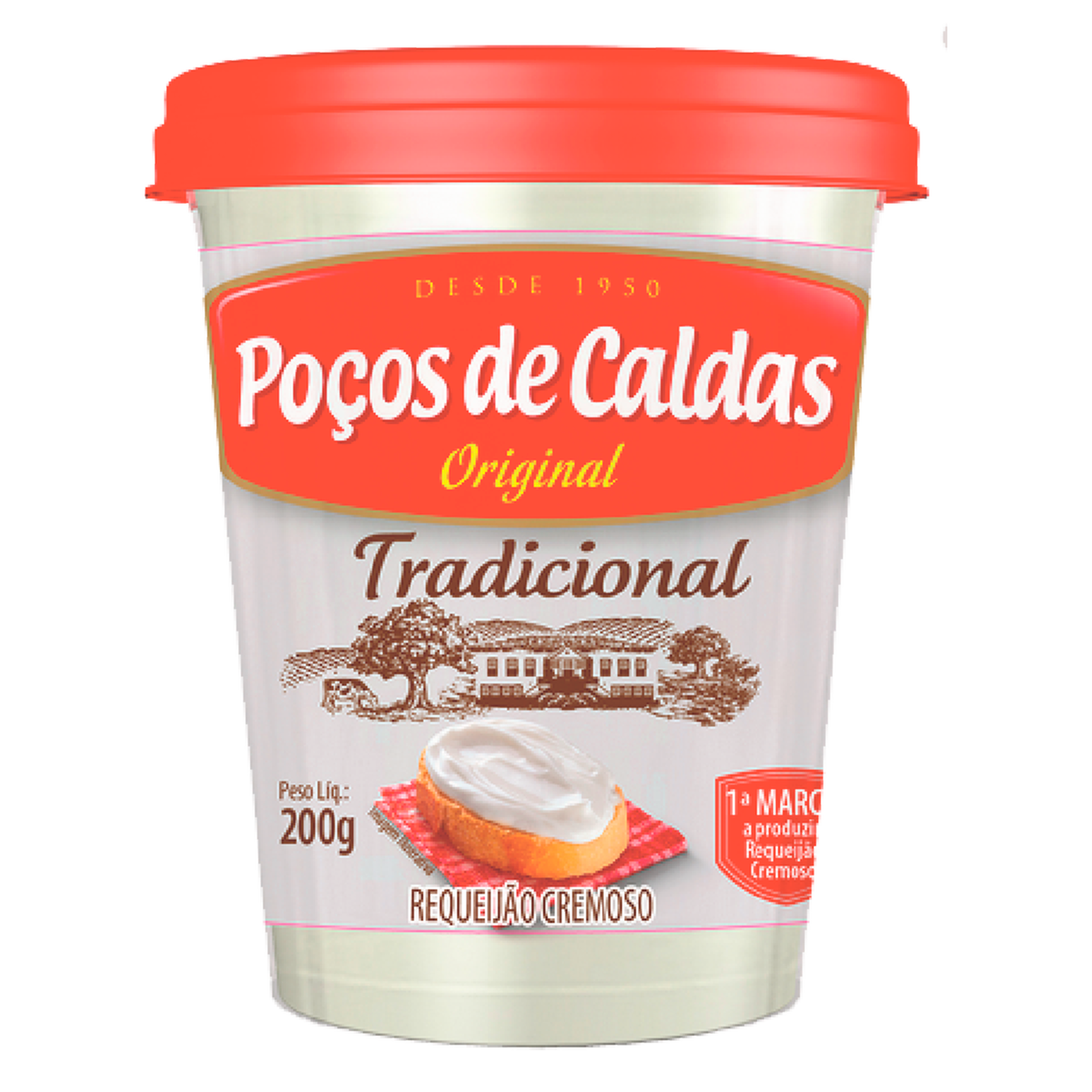 Requeijão Cremoso Tradicional Poços de Caldas Copo 200g