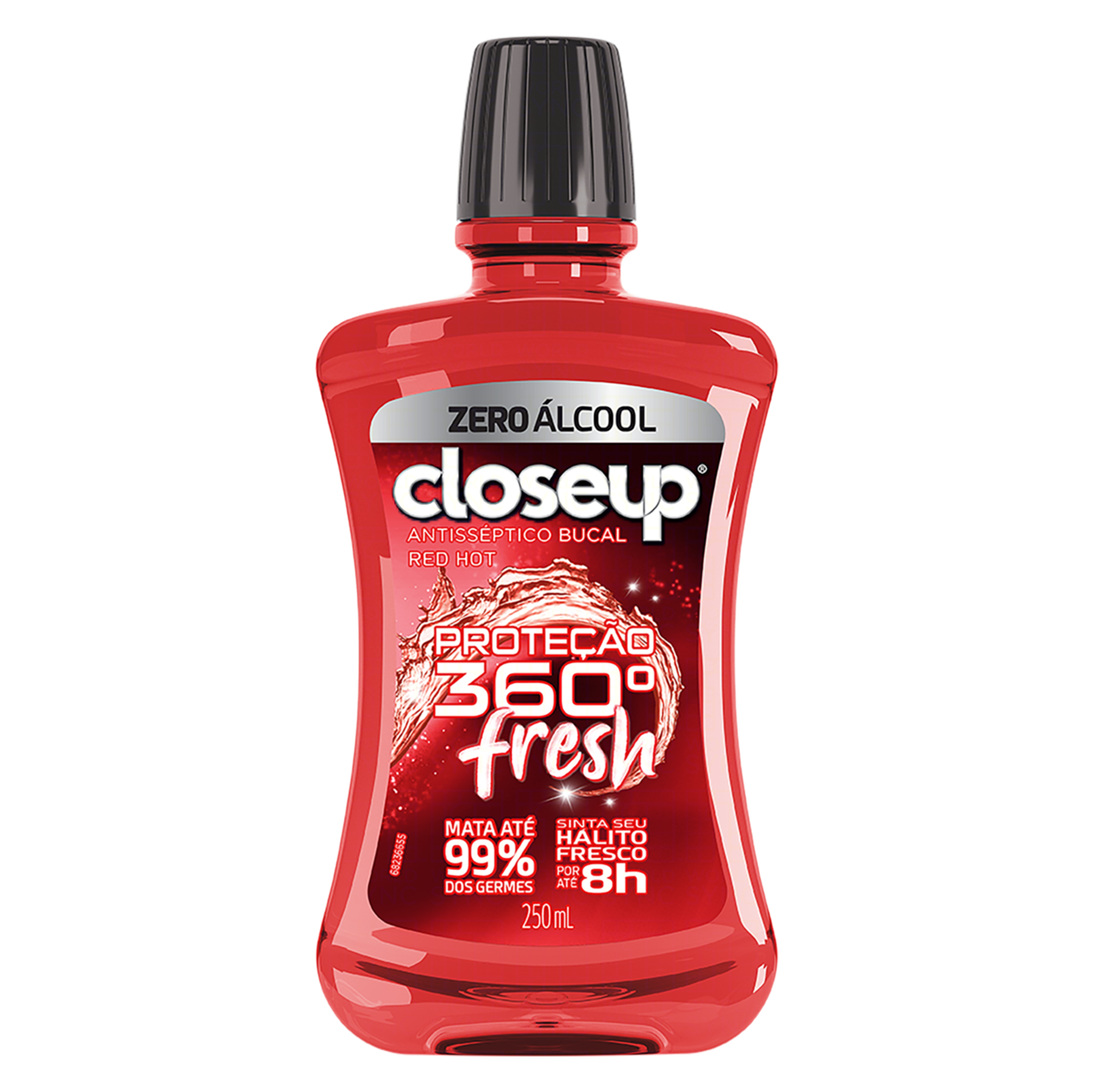 Enxaguante Bucal Antisséptico Zero Álcool Red Hot Closeup Proteção 360° Fresh Frasco 250ml