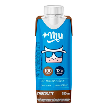 Bebida Láctea Chocolate C/ Whey Sem Adição Açúcar Sem Lactose +Mu 250ml
