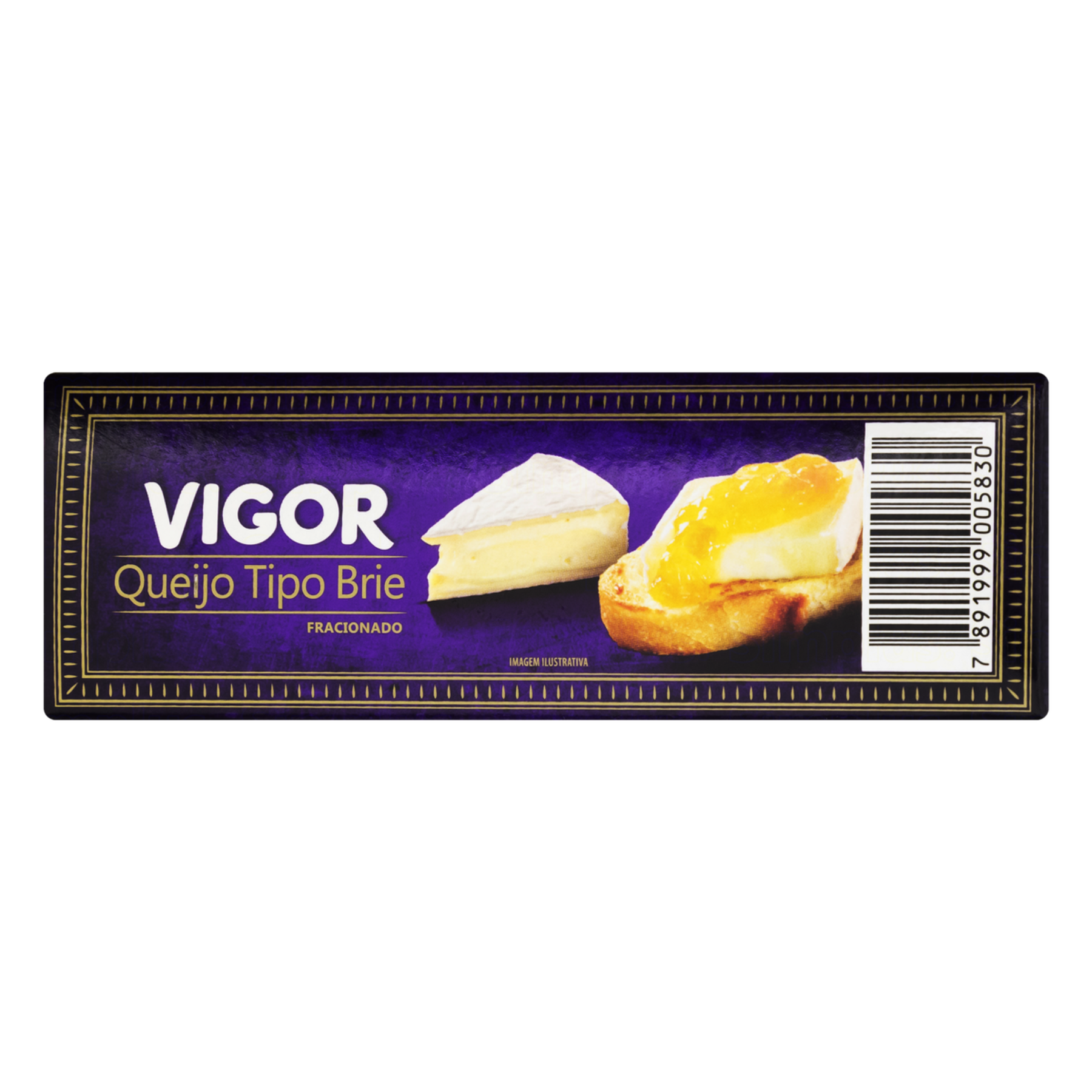 Queijo Brie Fracionado Vigor Pe&ccedil;a 120g