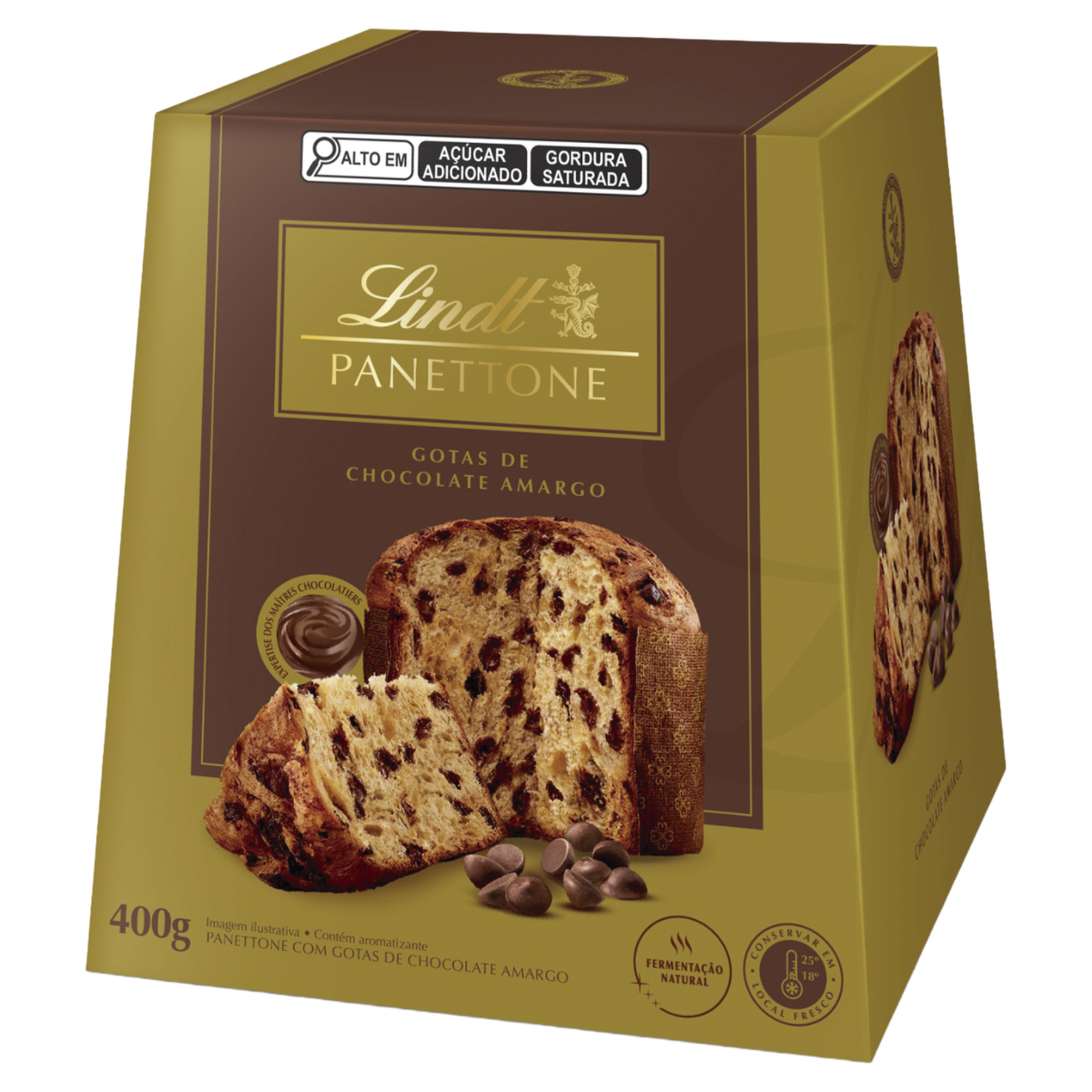 Panettone Gotas Lindt Caixa 400g