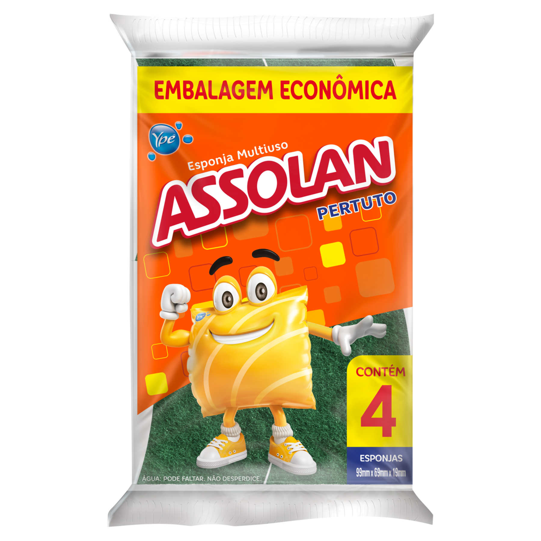 Esponja Multiuso Assolan Pertuto 4 Unidades