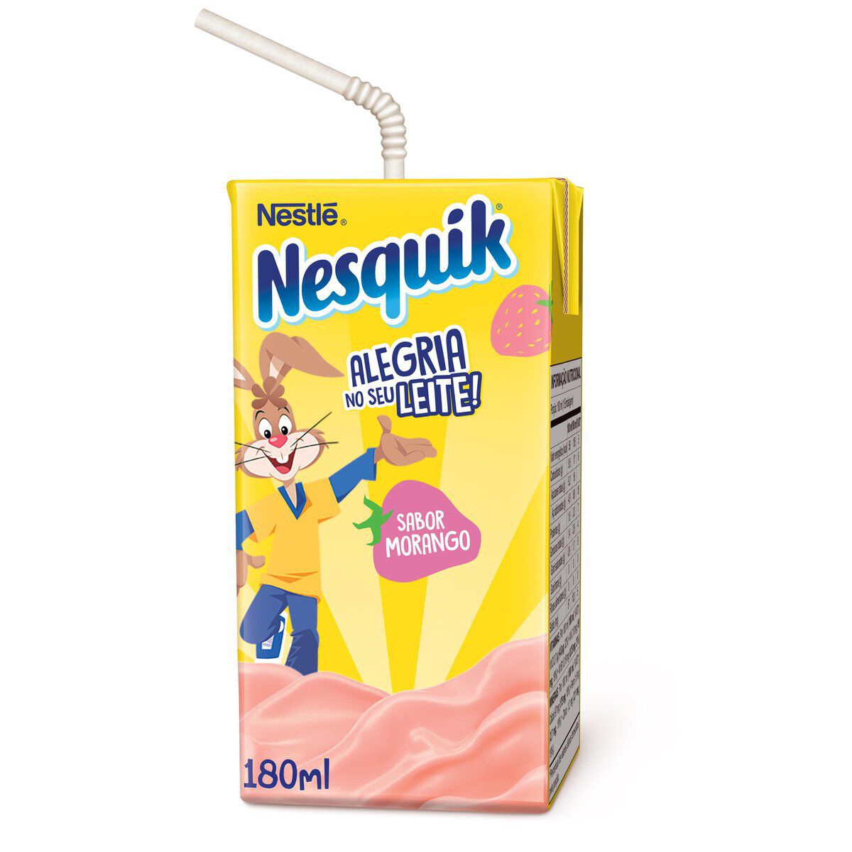 Bebida L&aacute;ctea UHT Morango Nesquik Nestl&eacute; Caixa 180ml