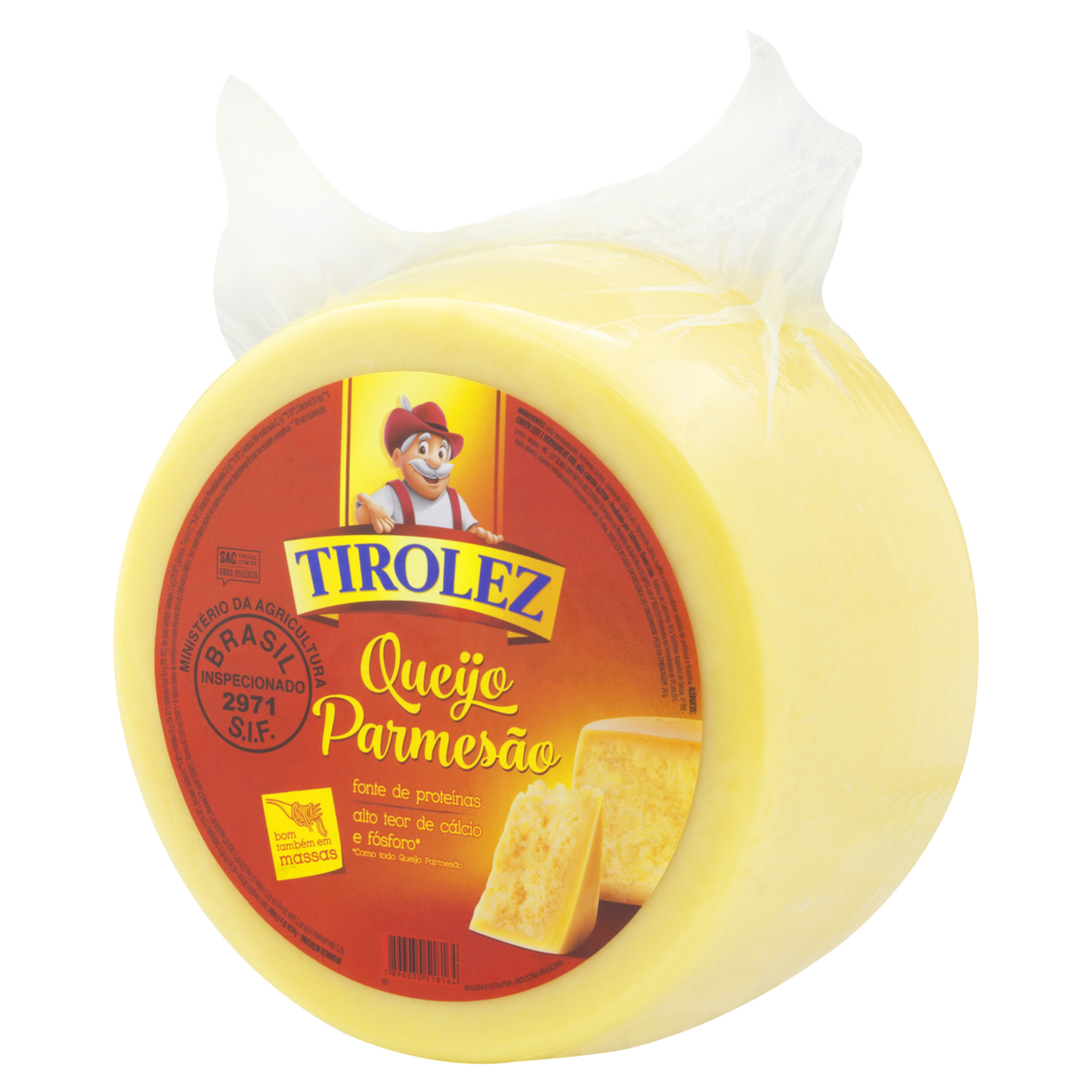 Queijo Parmes&atilde;o Peda&ccedil;o Tirolez aprox. 200g