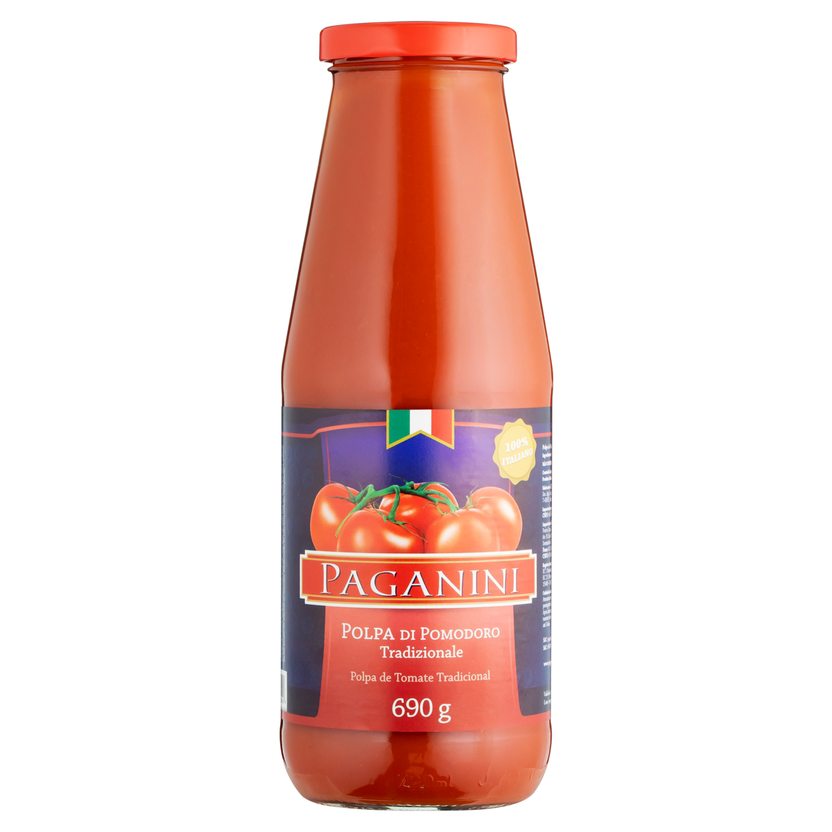 Polpa de Tomate Tradicional Paganini Vidro 690g
