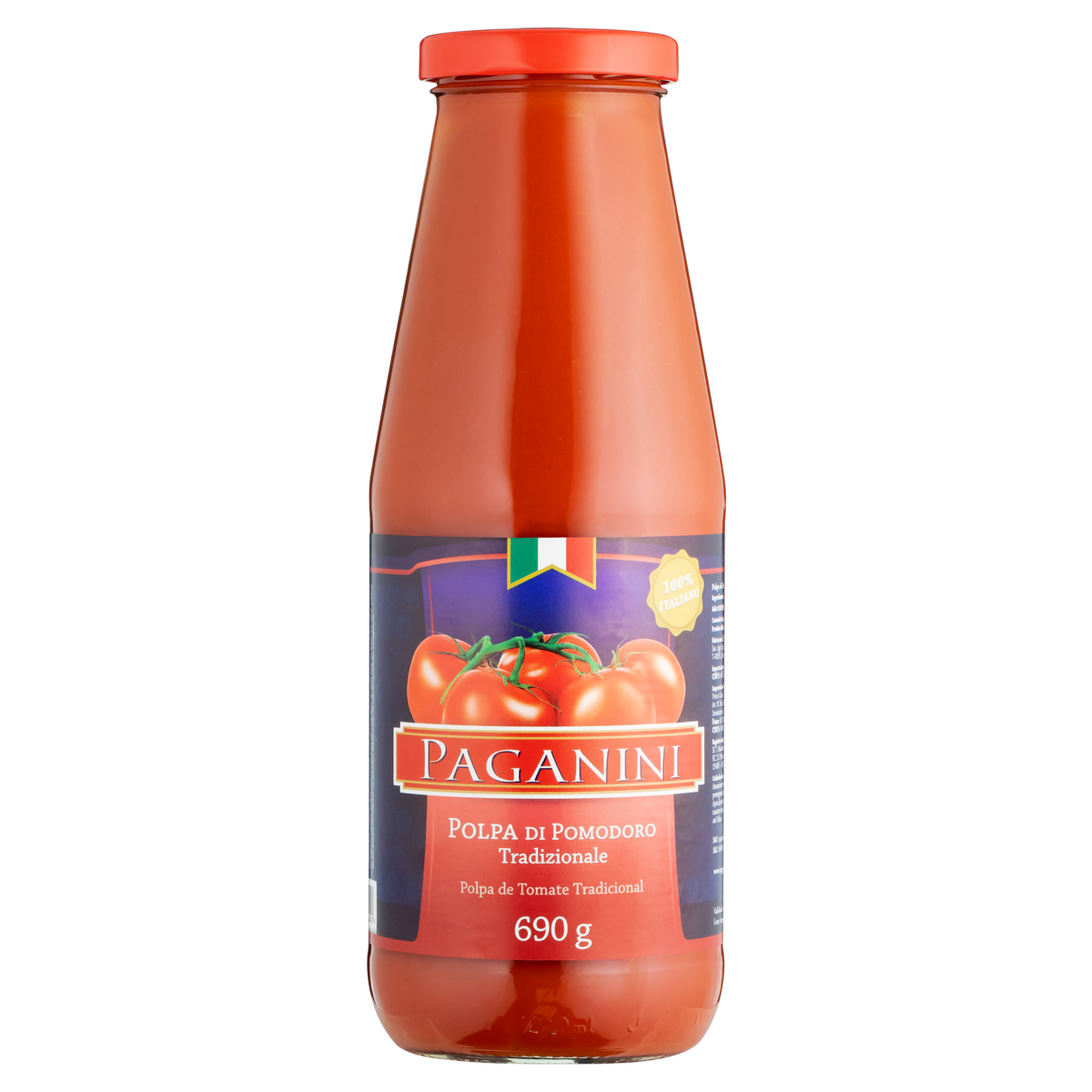 Polpa de Tomate Tradicional Paganini Vidro 690g