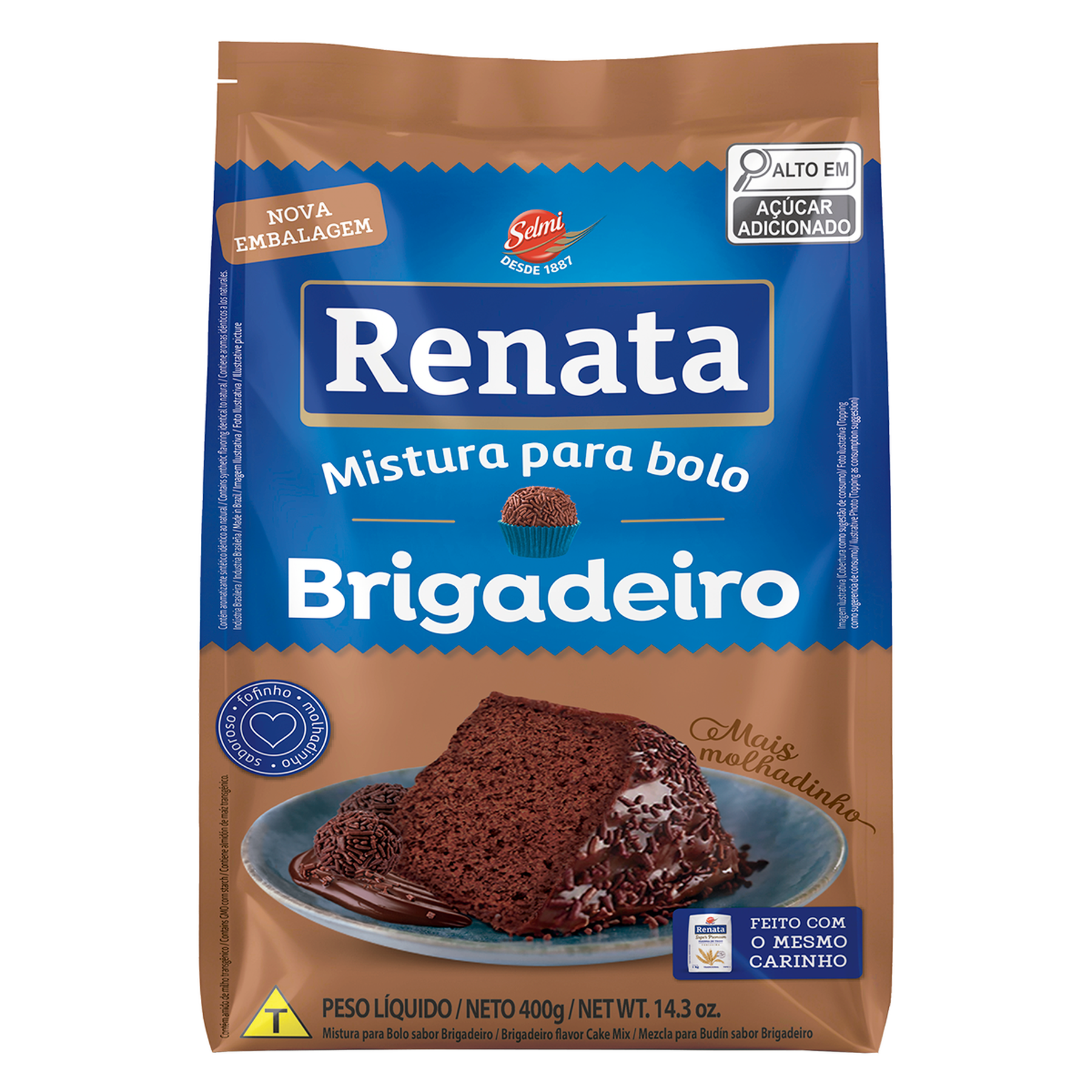 Mistura para Bolo Brigadeiro Renata Pacote 400g