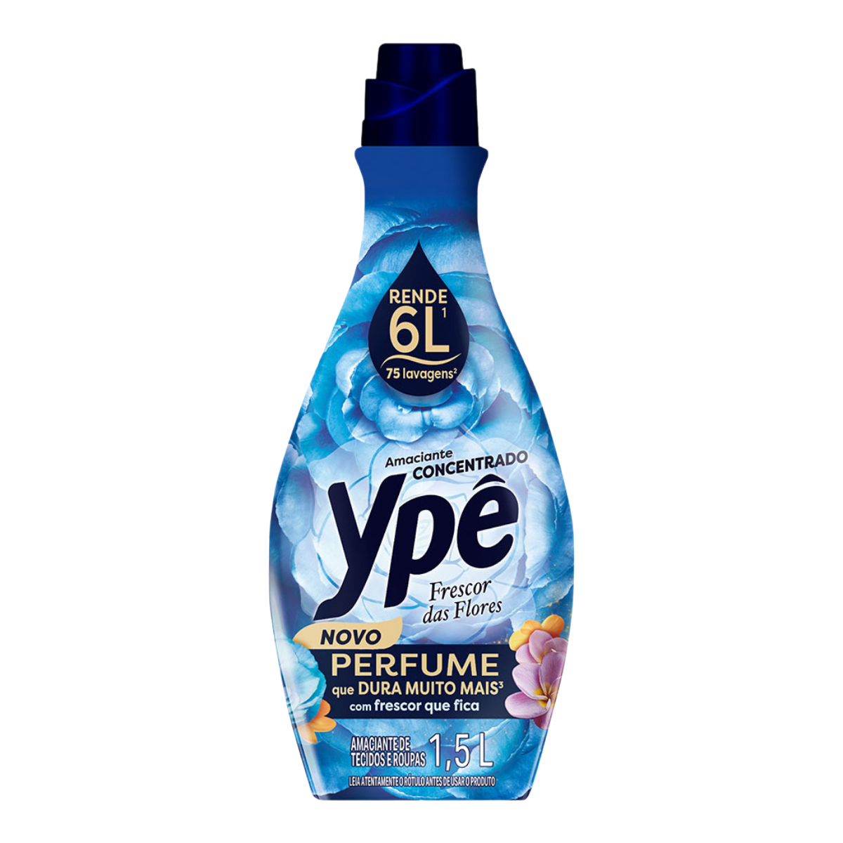 Amaciante de Roupa Concentrado Frescor das Flores Yp&ecirc; Frasco 1,5l