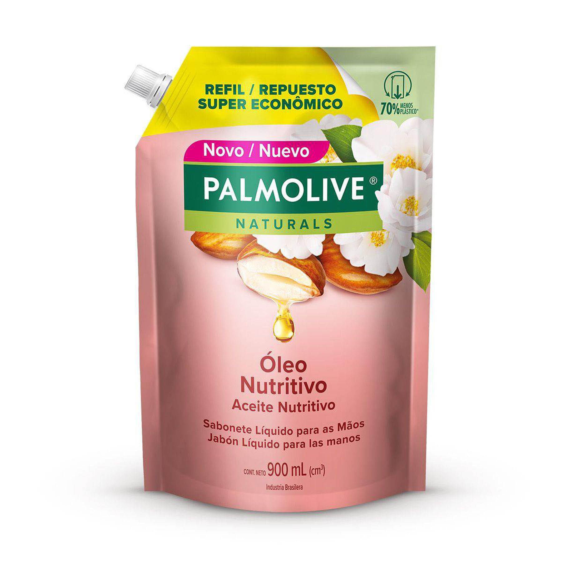 Sabonete Líquido para as Mãos Óleo Nutritivo Palmolive Naturals Sachê 900ml - Embalagem Refil Super Econômico