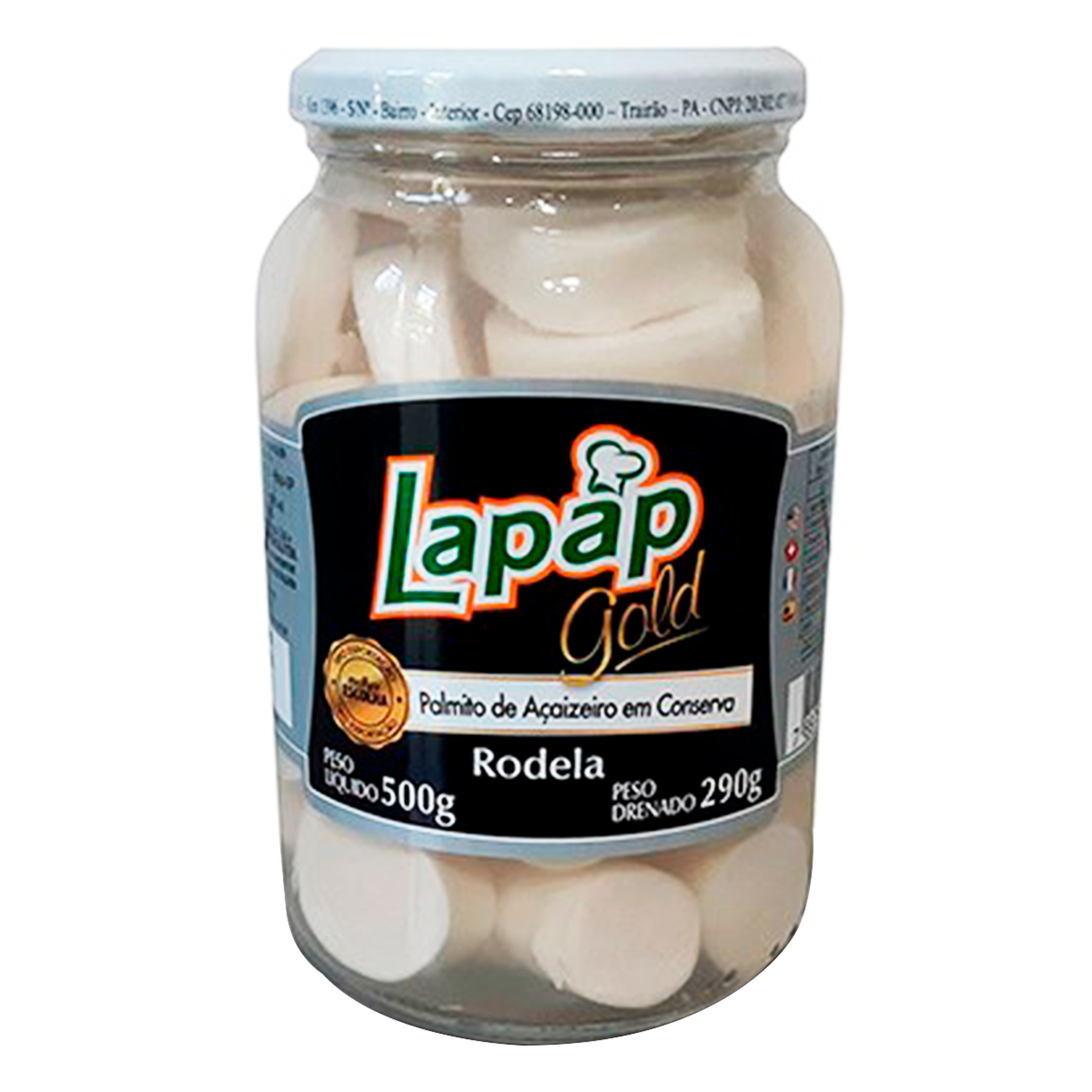 Palmito A&ccedil;a&iacute; Rodela Lapap Vidro 290g