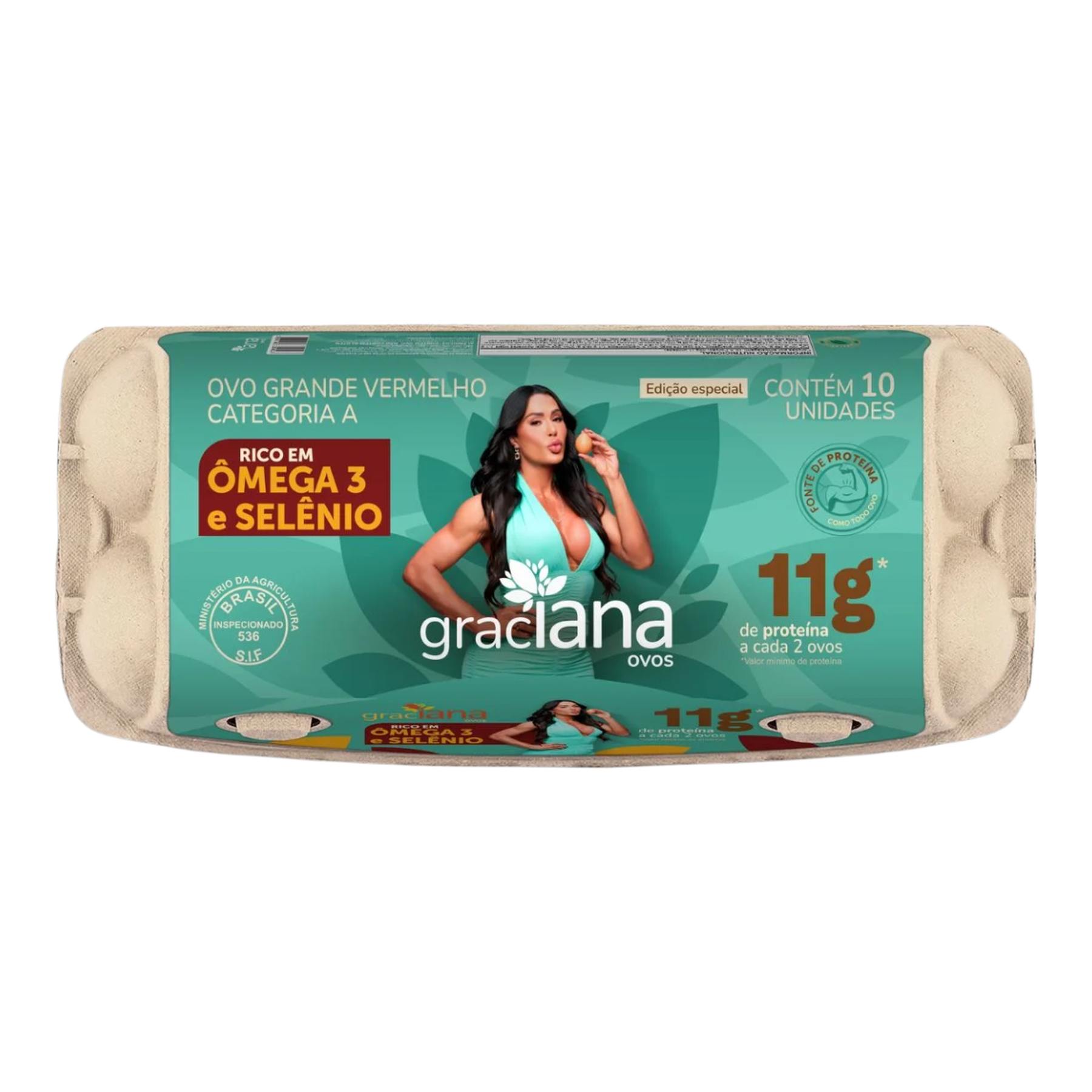 Ovo Grande Vermelho &Ocirc;mega 3 e Sel&ecirc;nio Iana 10 Unidades