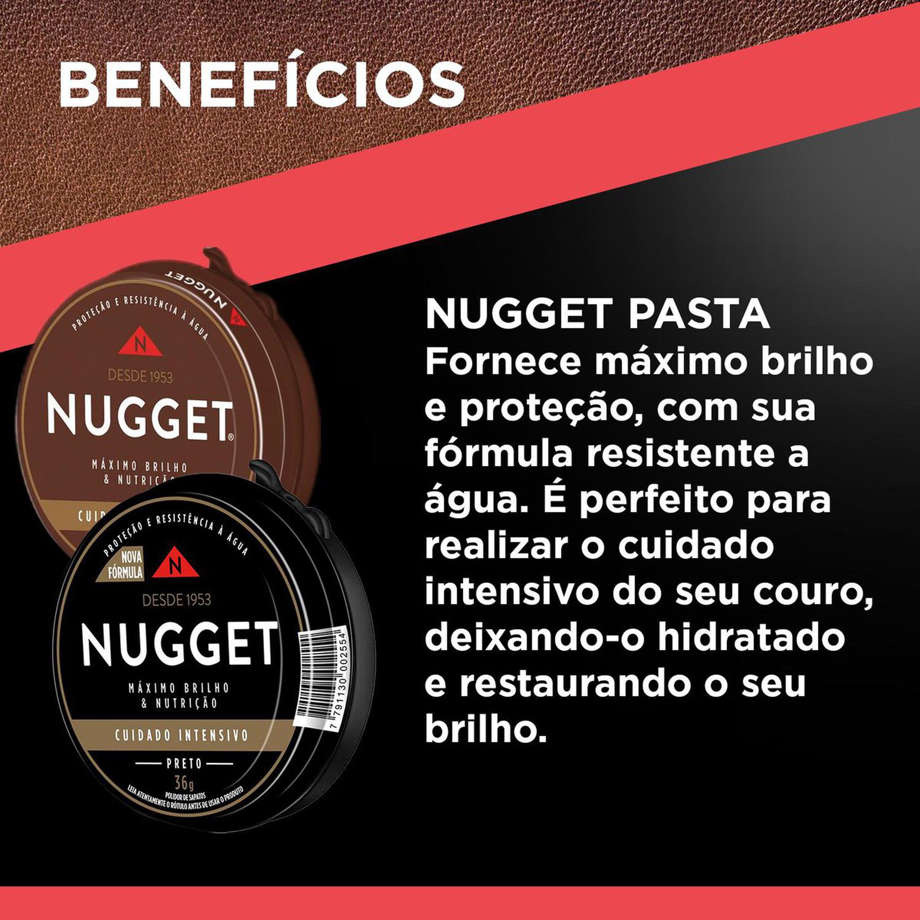 Polidor de Sapato Líquido Branco Nugget Frasco 60ml