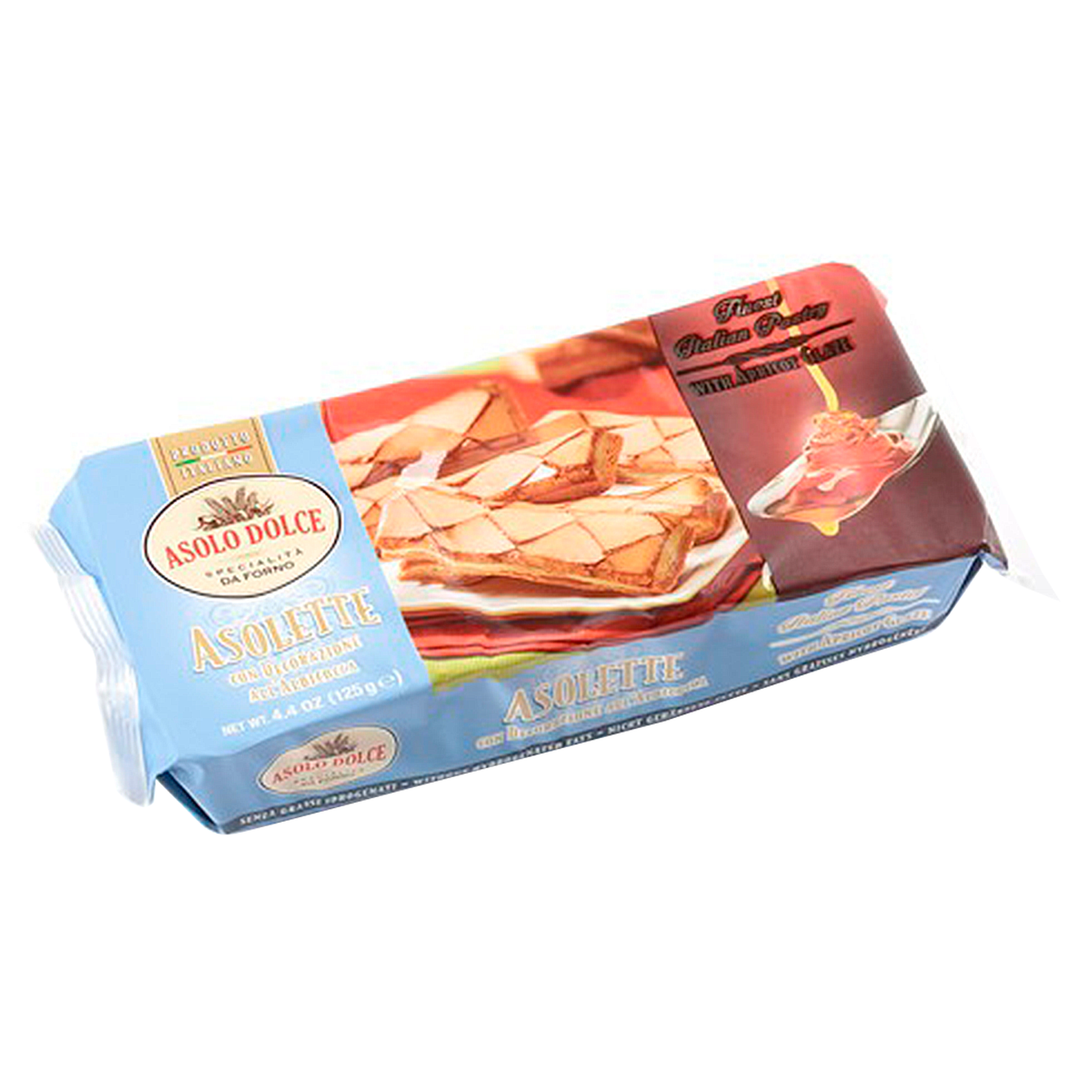Biscoito Folhado Decorado Damasco Asolette Asolo Dolce 125g