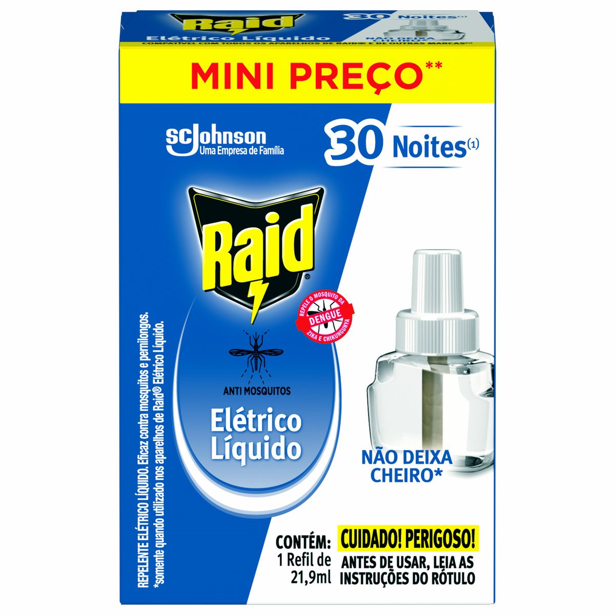 Repelente El&eacute;trico L&iacute;quido Raid Caixa 21.9ml Refil&nbsp;