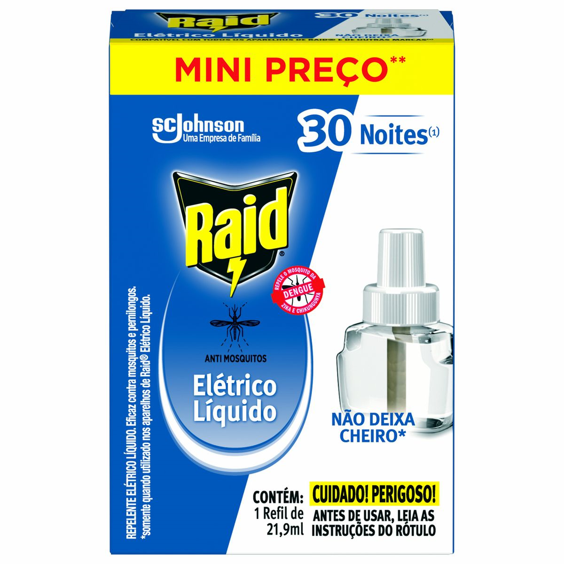 Repelente Elétrico Líquido Raid Caixa 21.9ml Refil