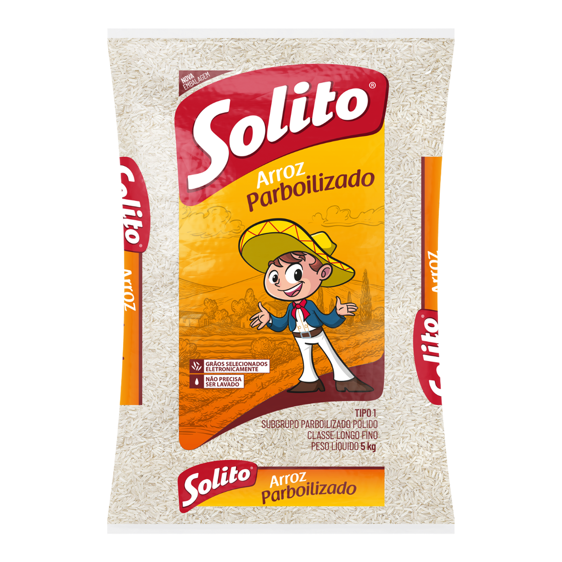 Arroz Parboilizado Solito Tipo 1 Pacote 5kg