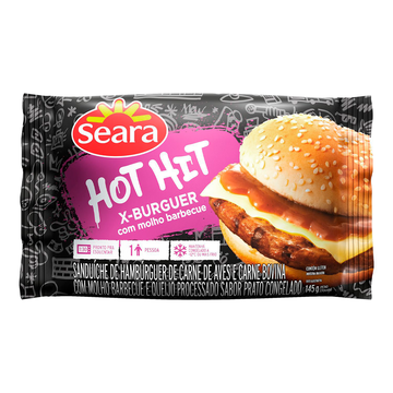 Sanduíche Hot Hit X-Burguer Seara 145g