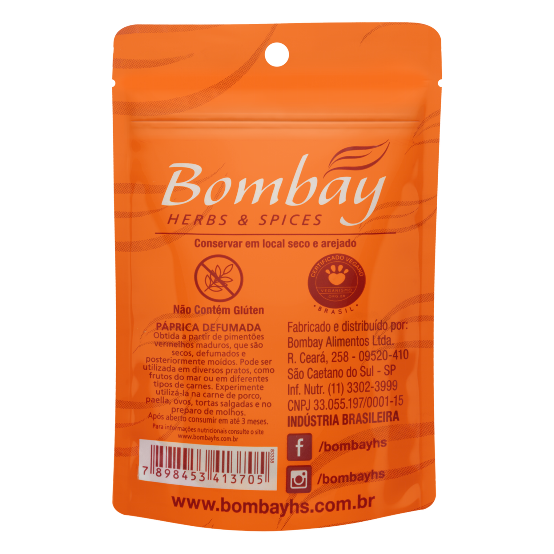 P&aacute;prica Defumada Bombay Pouch 20g