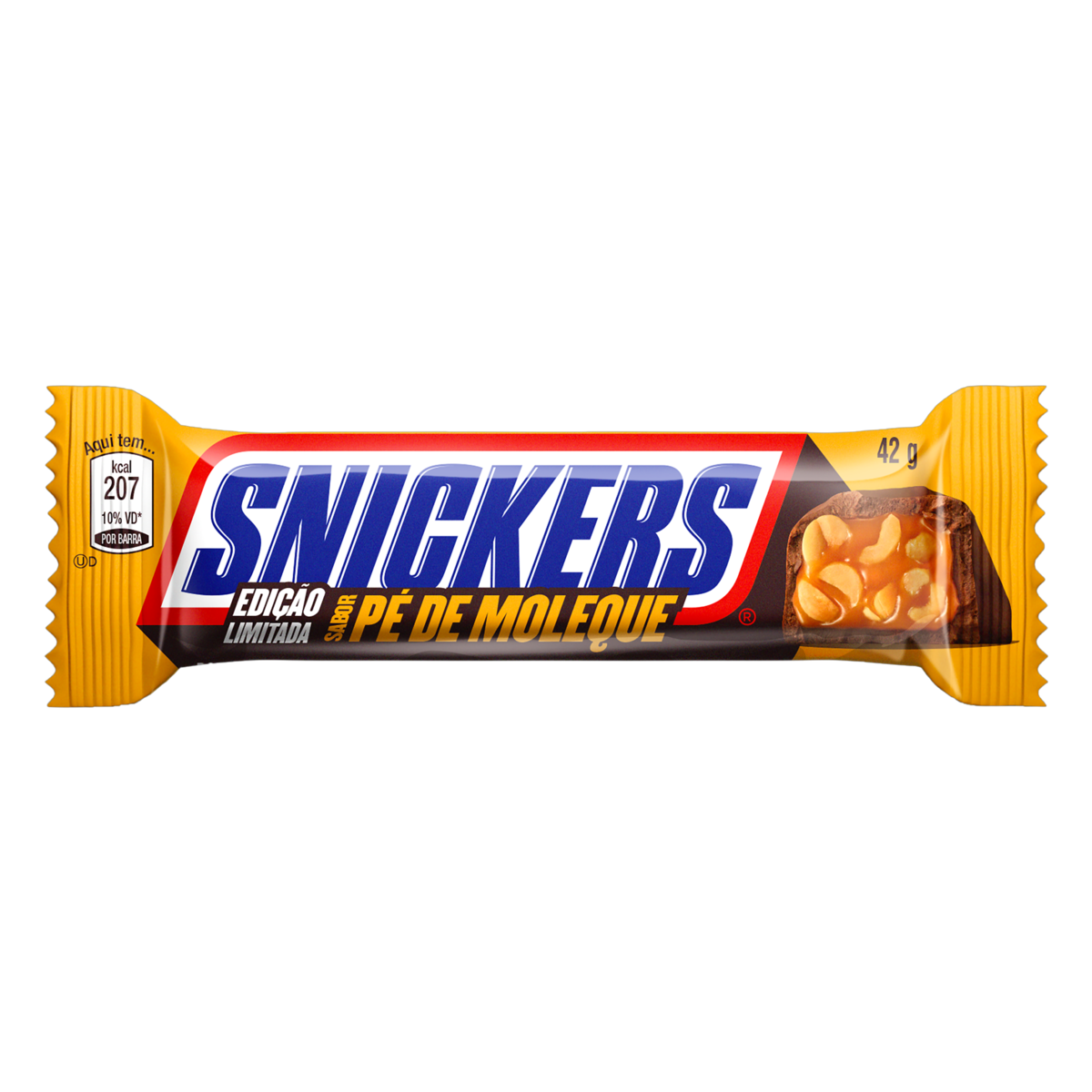 Bombom P&eacute; de Moleque Snickers Pacote 42g