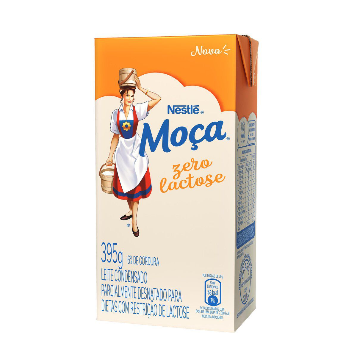 Leite Condensado Semidesnatado Zero Lactose Nestl&eacute; Mo&ccedil;a Caixa 395g