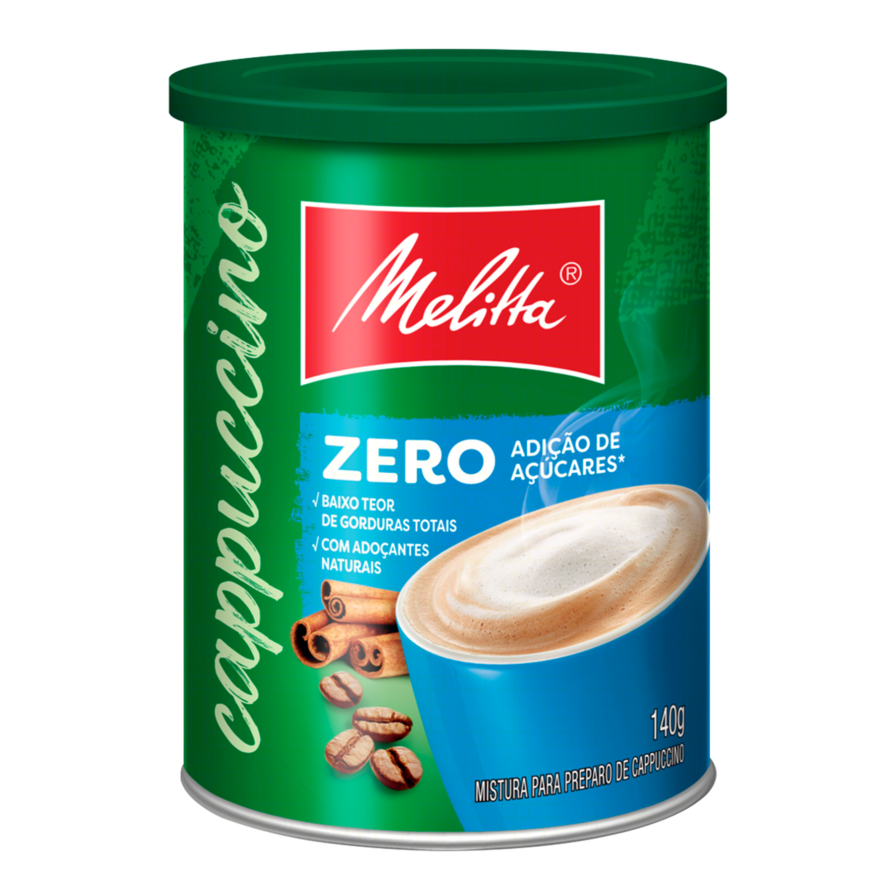 Cappuccino Sol&uacute;vel Zero Melitta Lata 140g