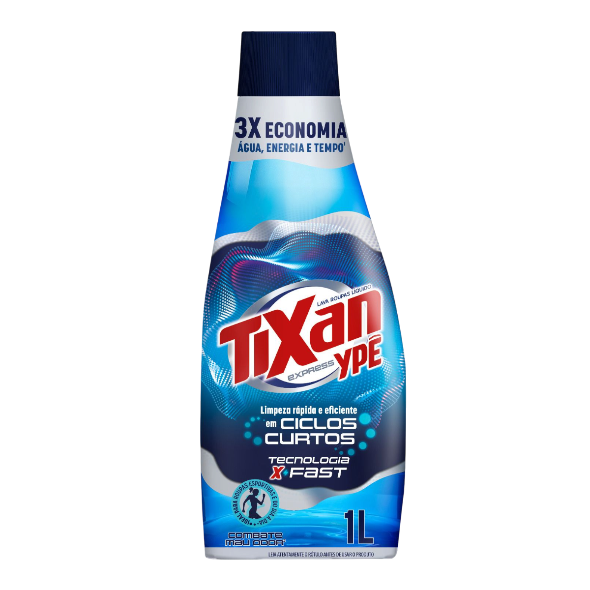 Lava Roupas L&iacute;quido Ciclos Curtos Combate Mau Odor Tixan Yp&ecirc; 1l