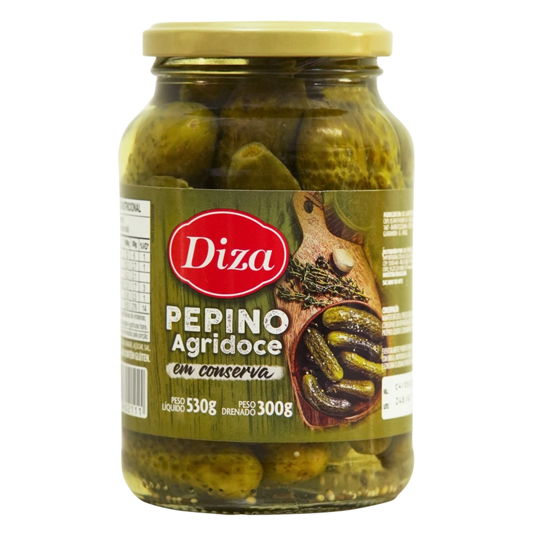 Pepino Agridoce Diza Vidro 300g