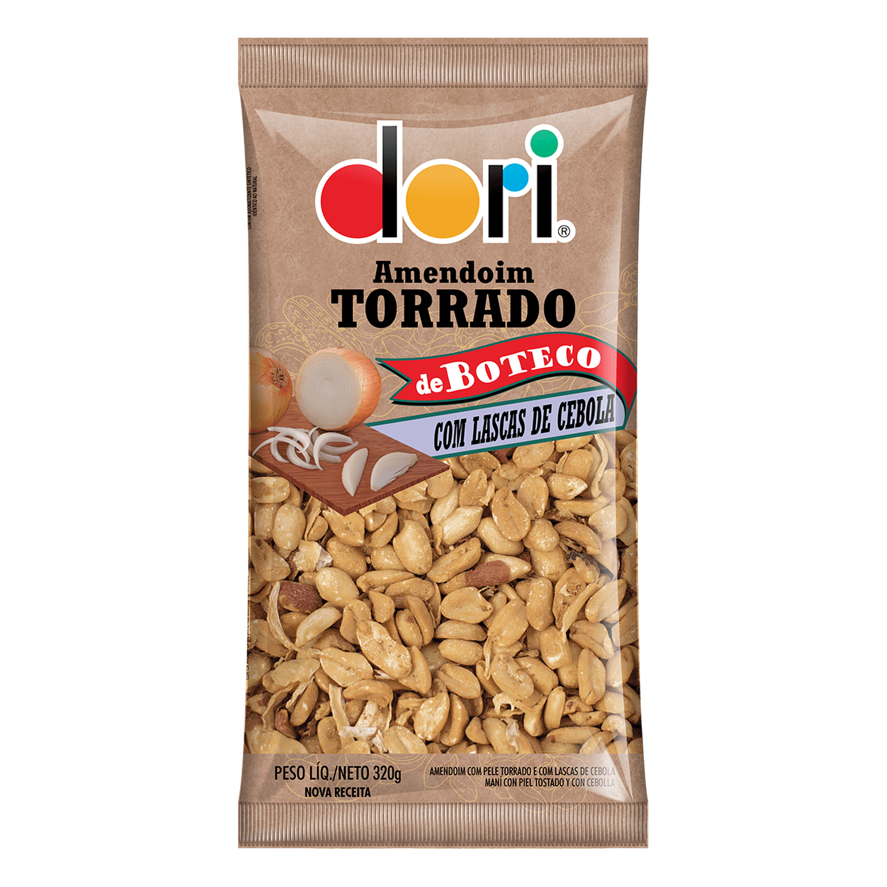 Amendoim Torrado com Lascas de Cebola Dori de Boteco Pacote 320g