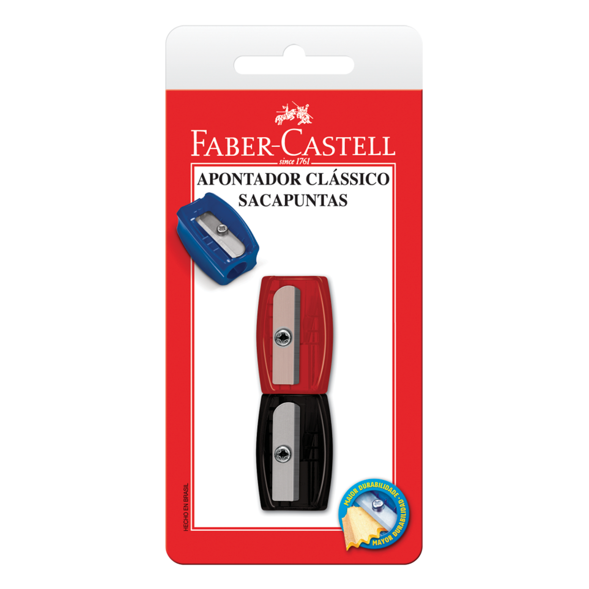 Apontador Cl&aacute;ssico Faber Castell C/2 Unidades