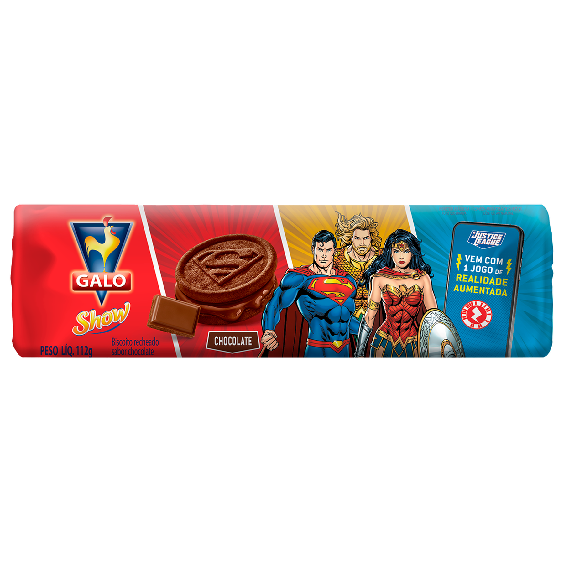 Biscoito Recheado de Chocolate Galo Pacote 112g