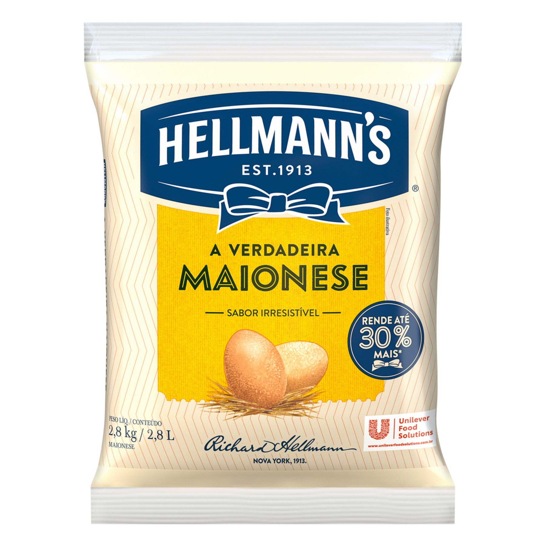 Maionese Tradicional Hellmann's Pacote 2,8kg