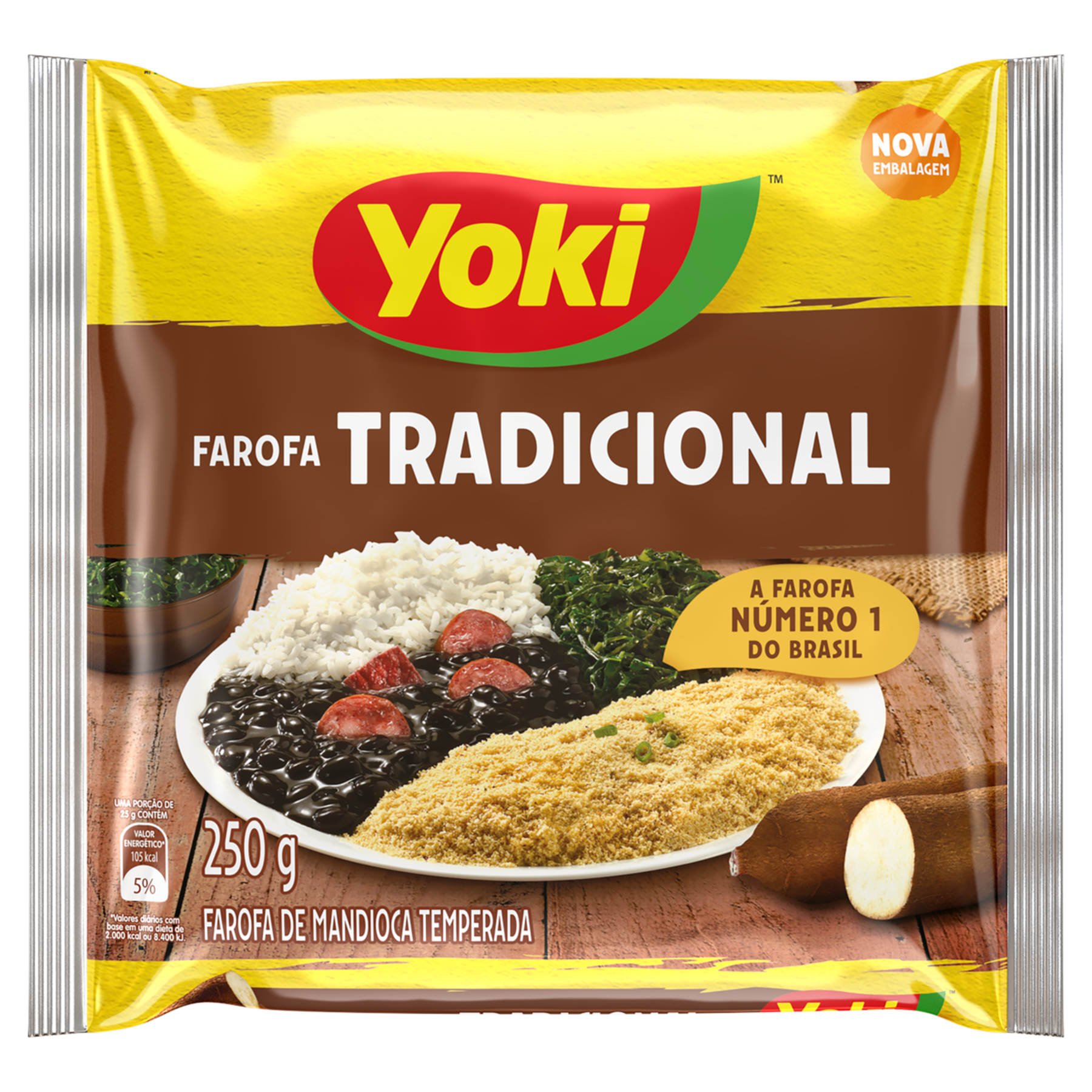 Farofa de Mandioca Tradicional Yoki Pacote  250g