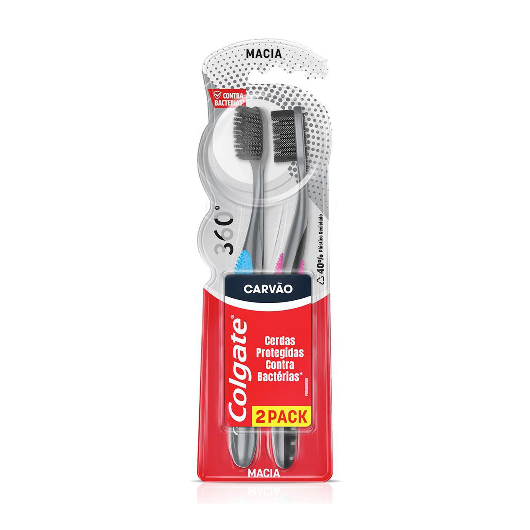 Pack Escova Dental Macia Black Colgate 360° 2 Unidades